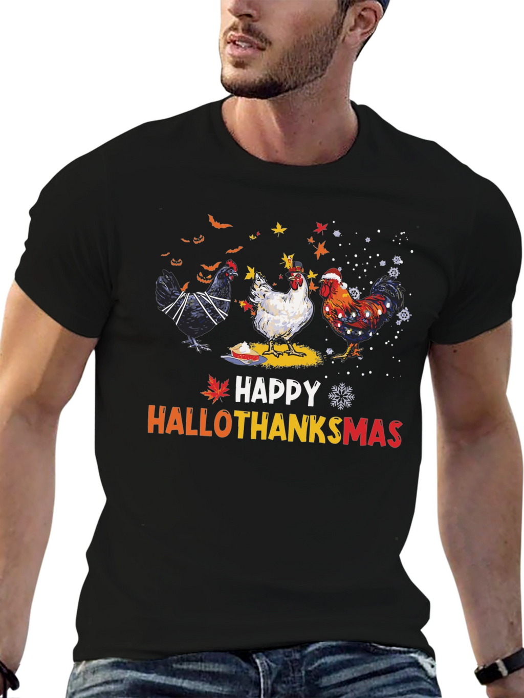 Happy Hallothanksmas Chicken T-Shirt