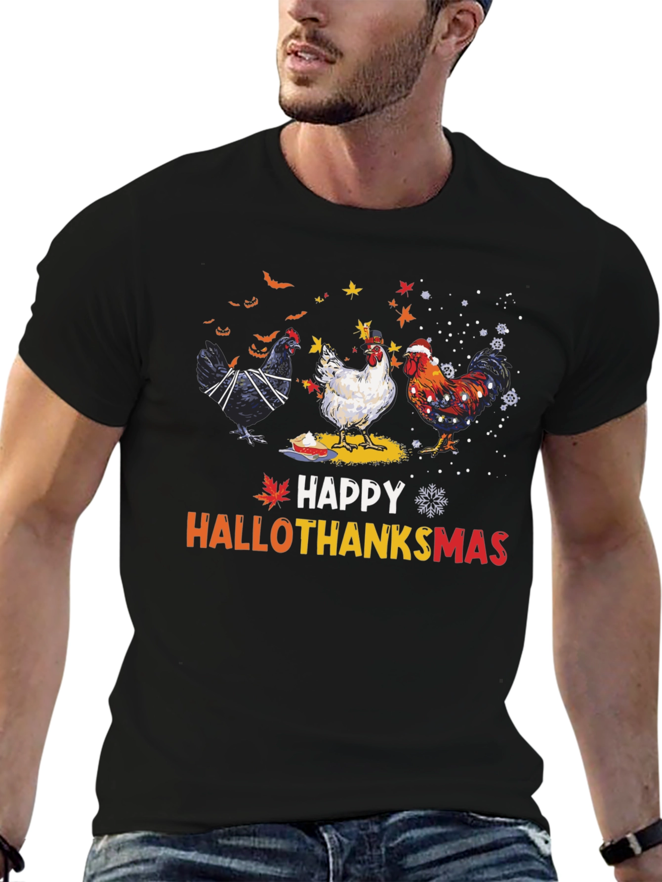 Happy Hallothanksmas Chicken T-Shirt