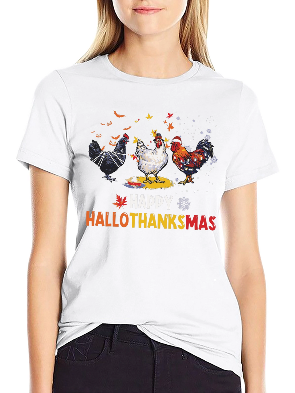 Happy Hallothanksmas Chicken T-Shirt