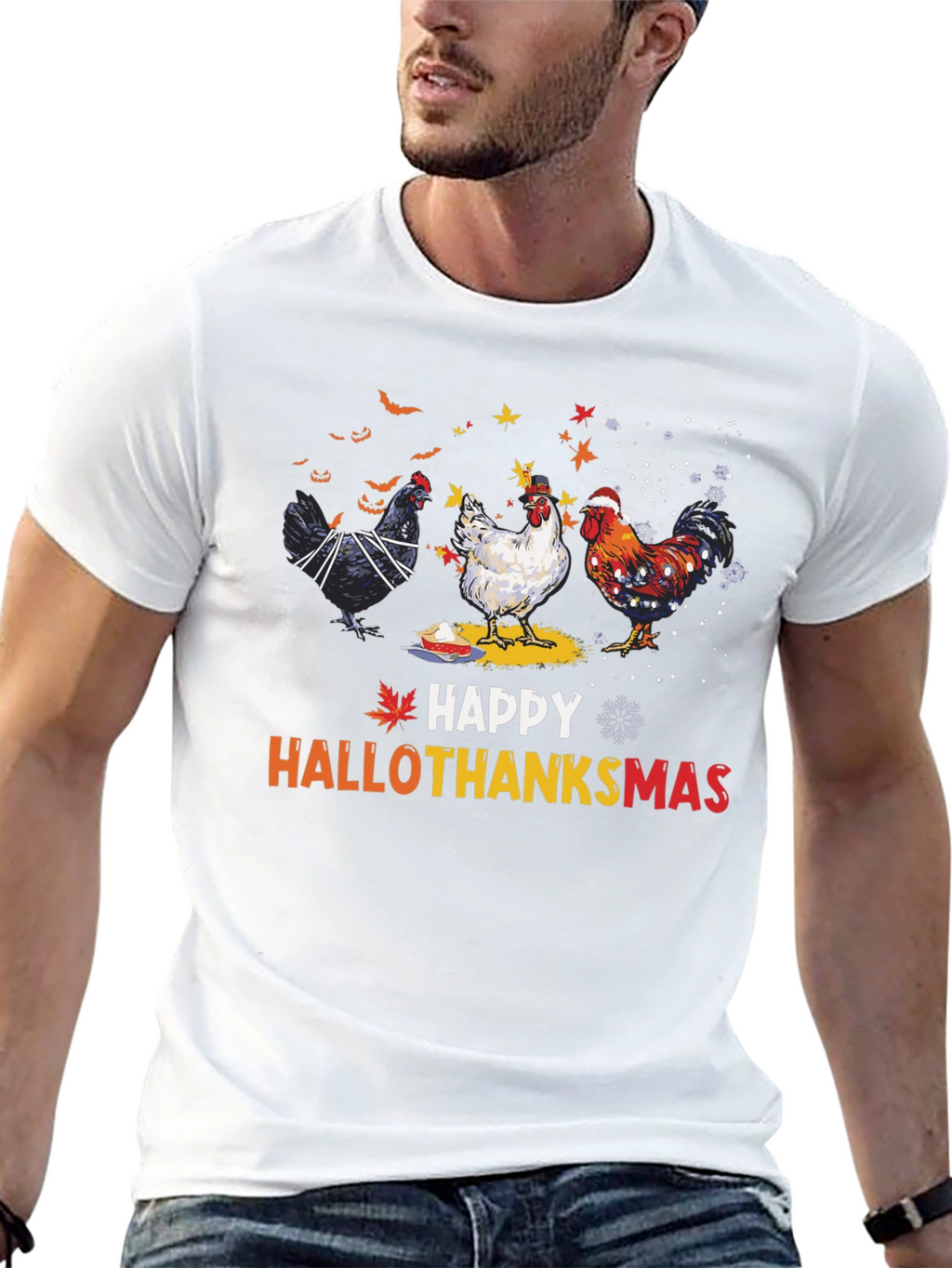 Happy Hallothanksmas Chicken T-Shirt