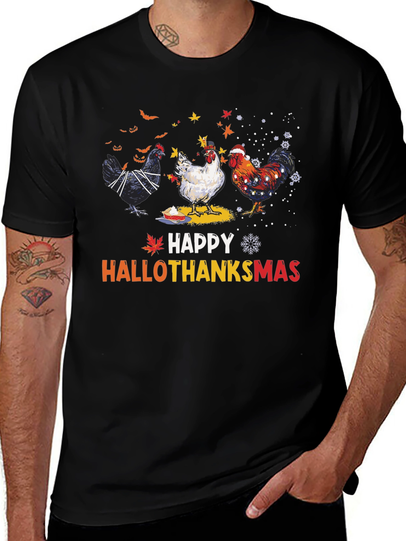 Happy Hallothanksmas Chicken T-Shirt