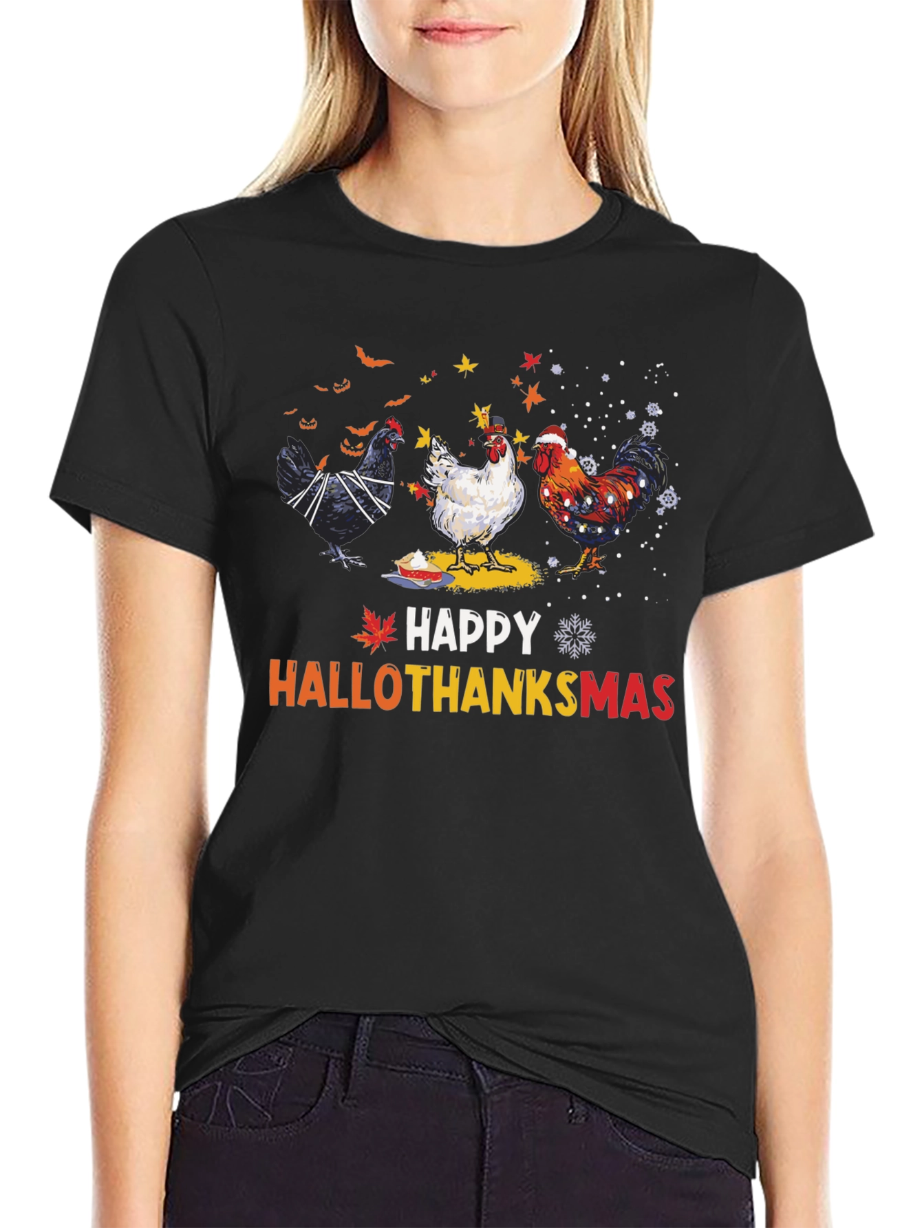 Happy Hallothanksmas Chicken T-Shirt