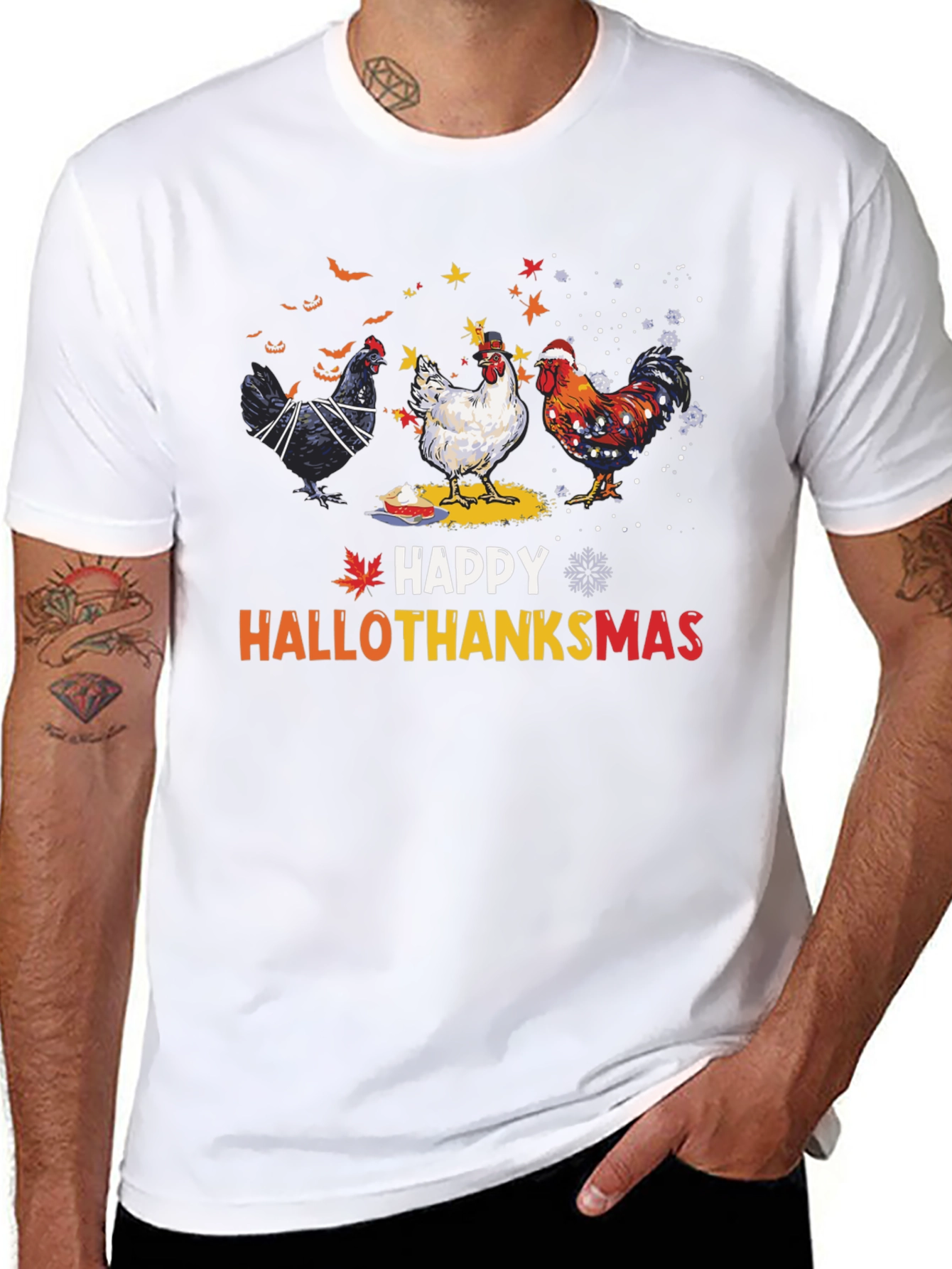 Happy Hallothanksmas Chicken T-Shirt