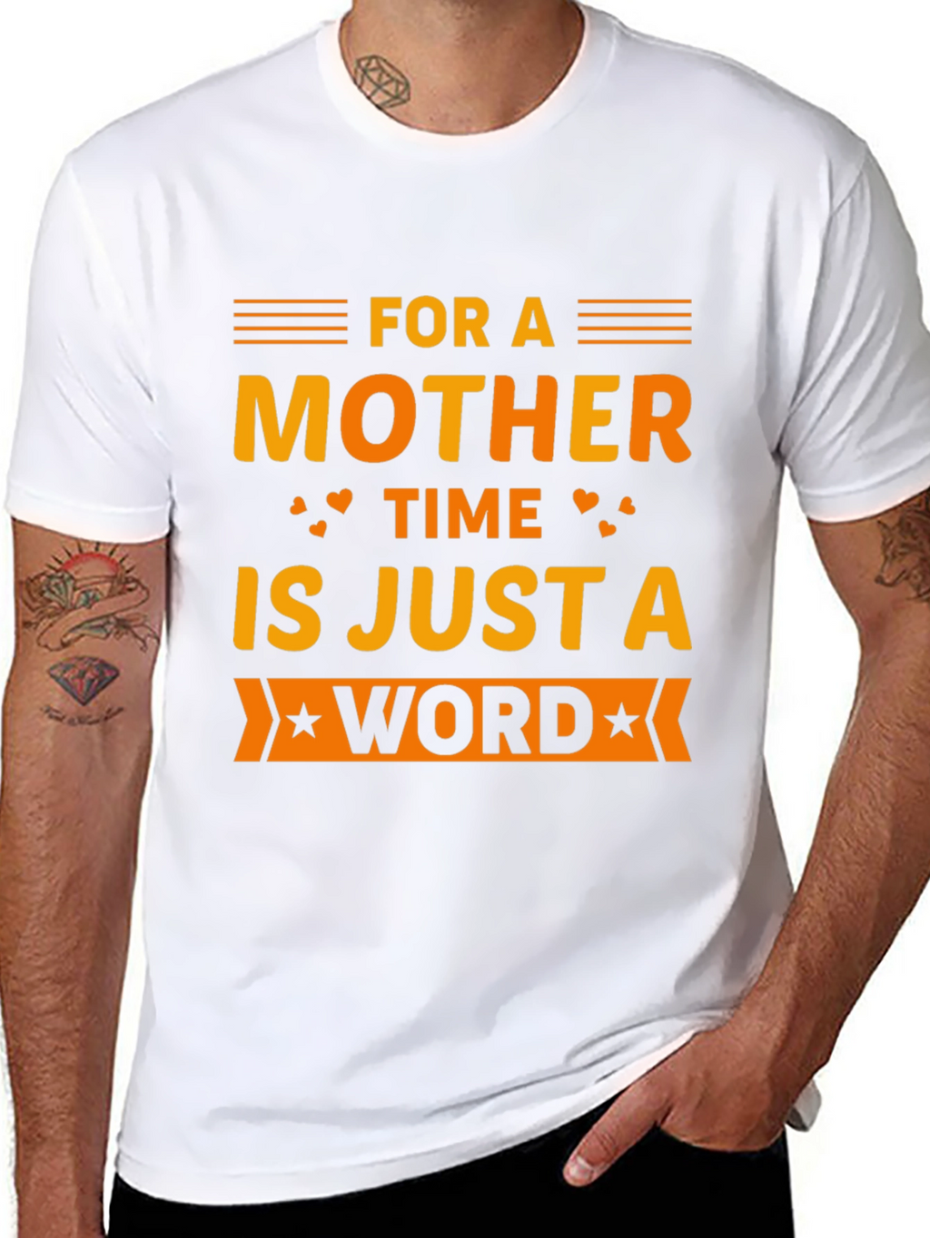 Mother Time Word T-Shirt - Black
