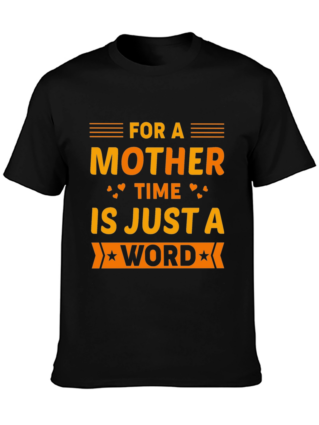 Mother Time Word T-Shirt - Black