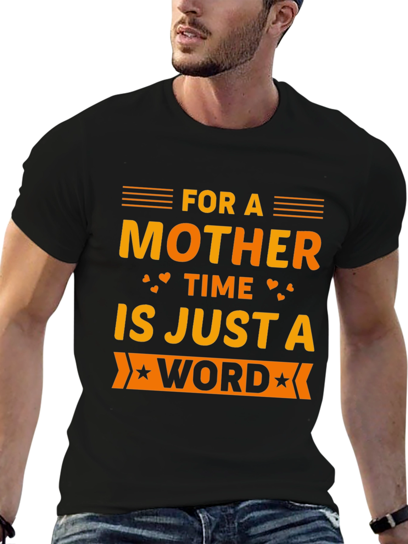 Mother Time Word T-Shirt - Black