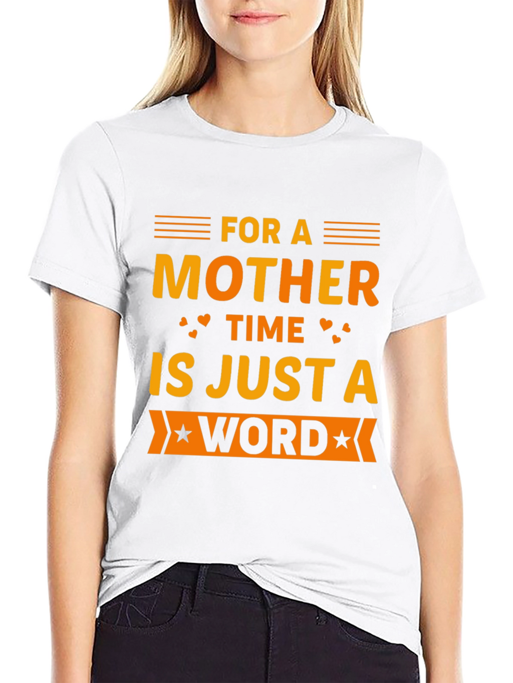 Mother Time Word T-Shirt - Black