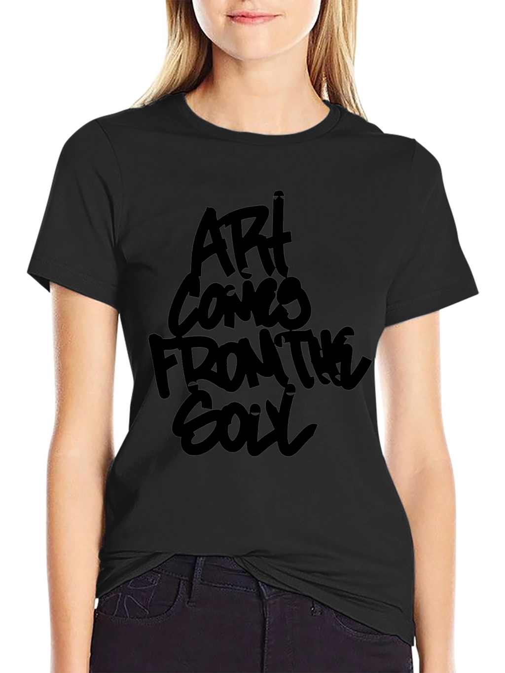 Art Comes From The Soul Black Graphic Tee