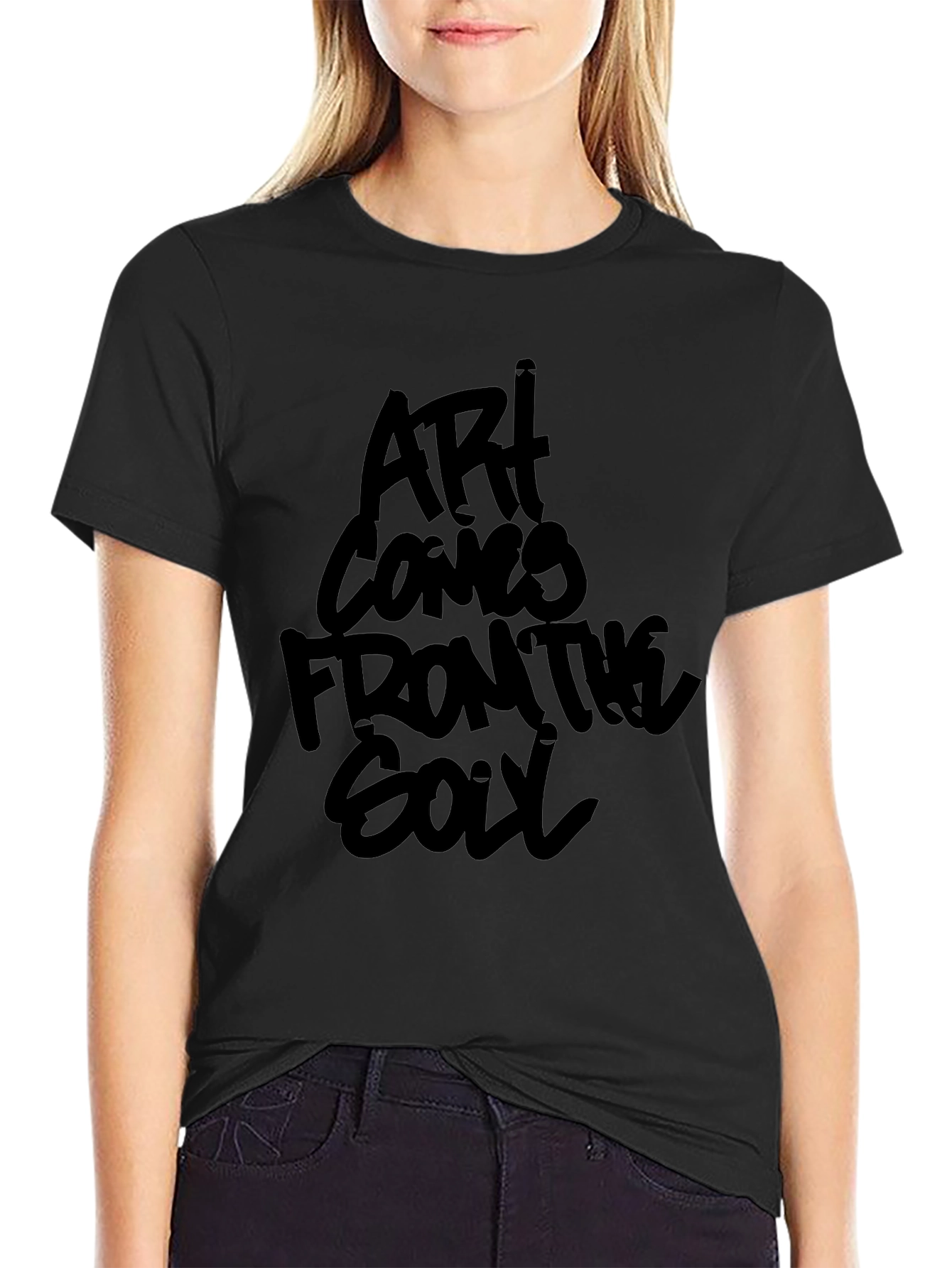 Art Comes From The Soul Black Graphic Tee