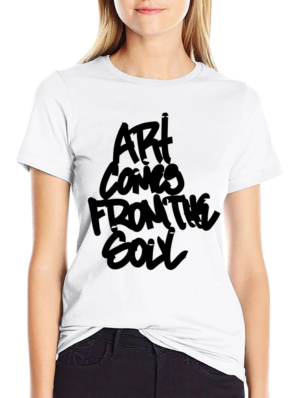 Art Comes From The Soul Black Graphic Tee
