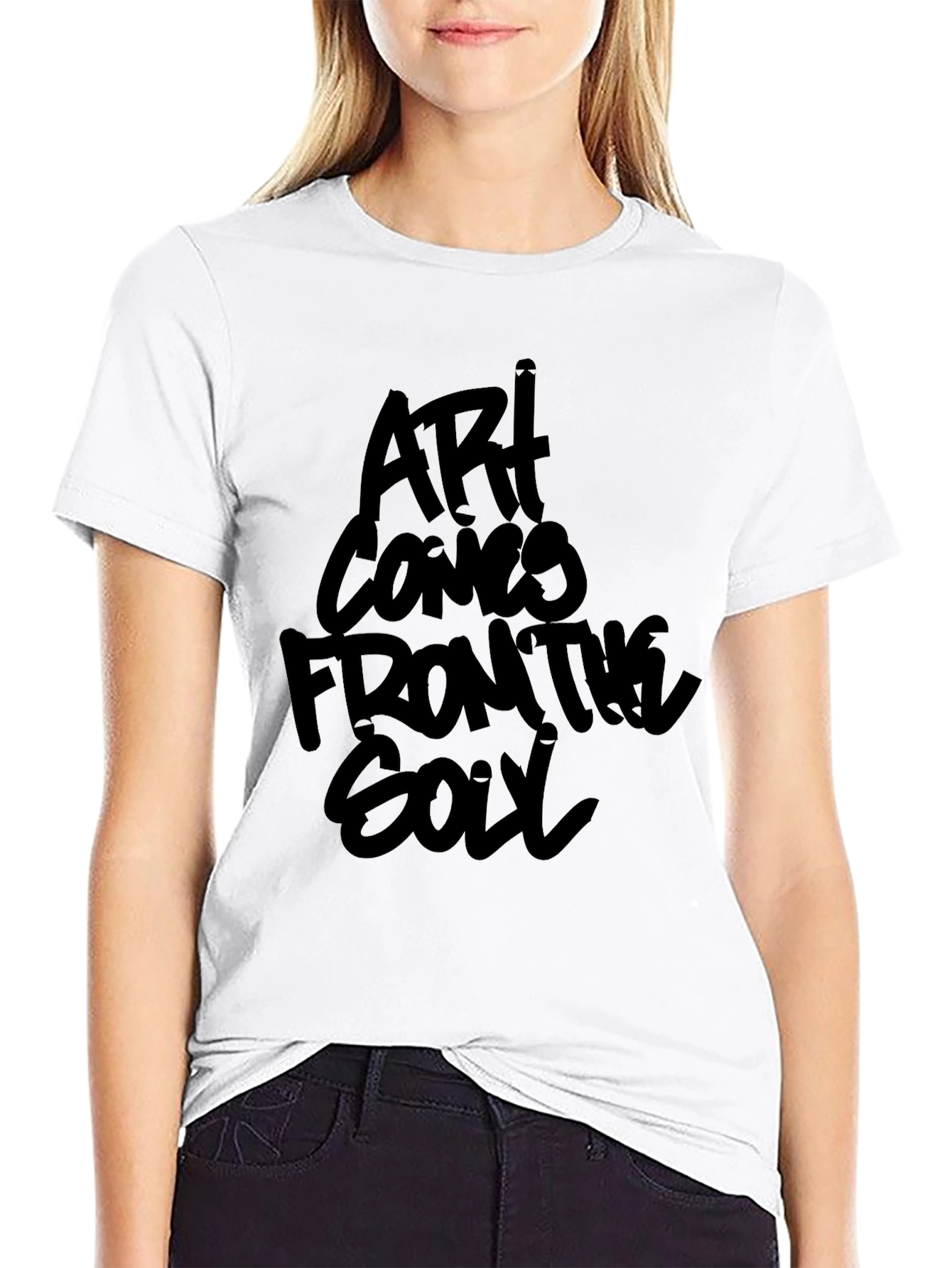 Art Comes From The Soul Black Graphic Tee
