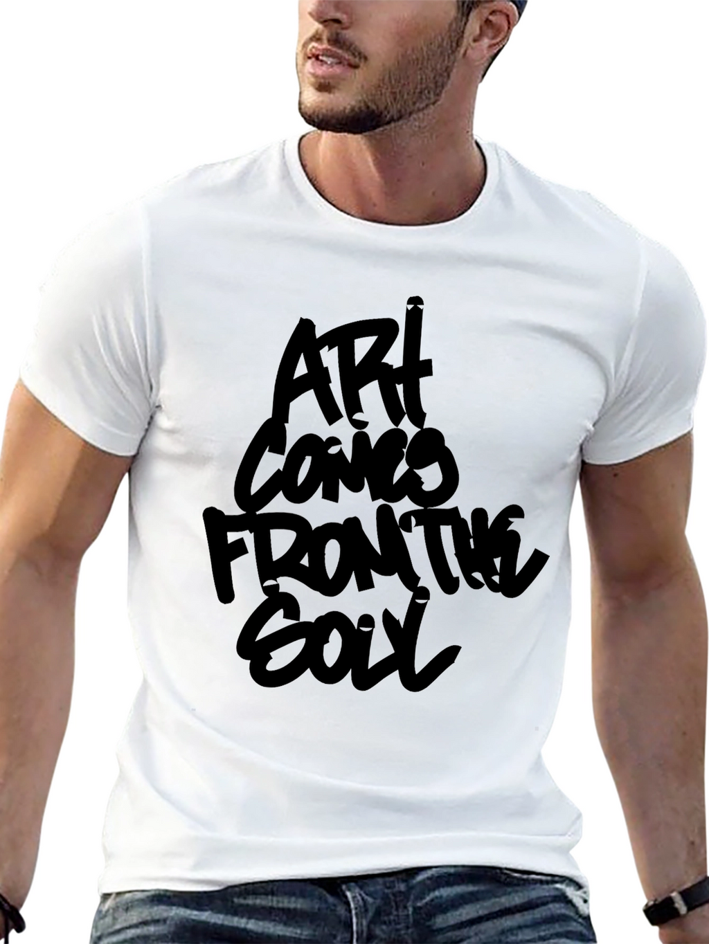 Art Comes From The Soul Black Graphic Tee