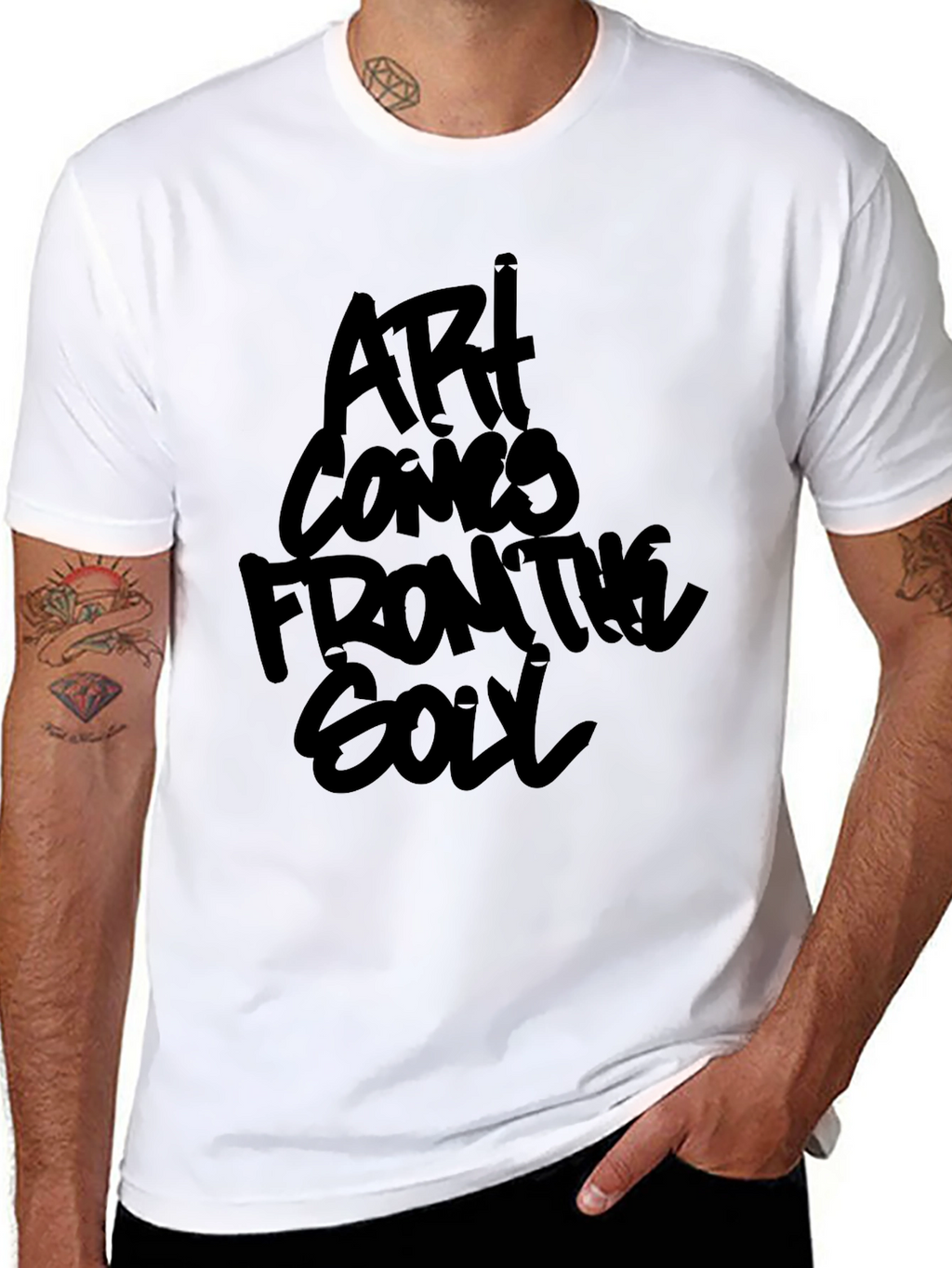 Art Comes From The Soul Black Graphic Tee