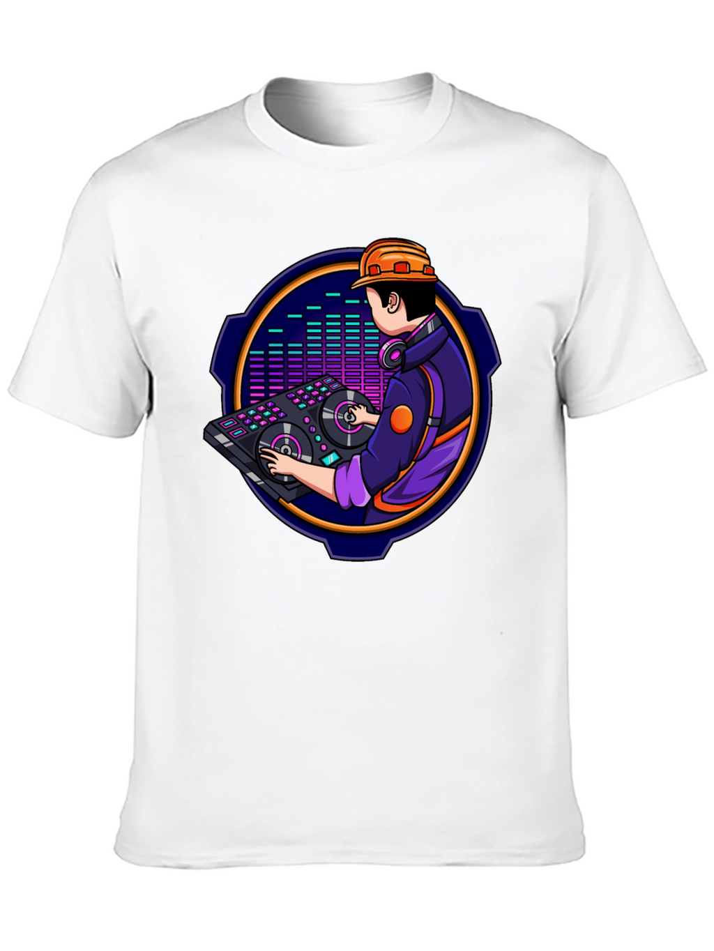 DJ Construction Worker Graphic Tee