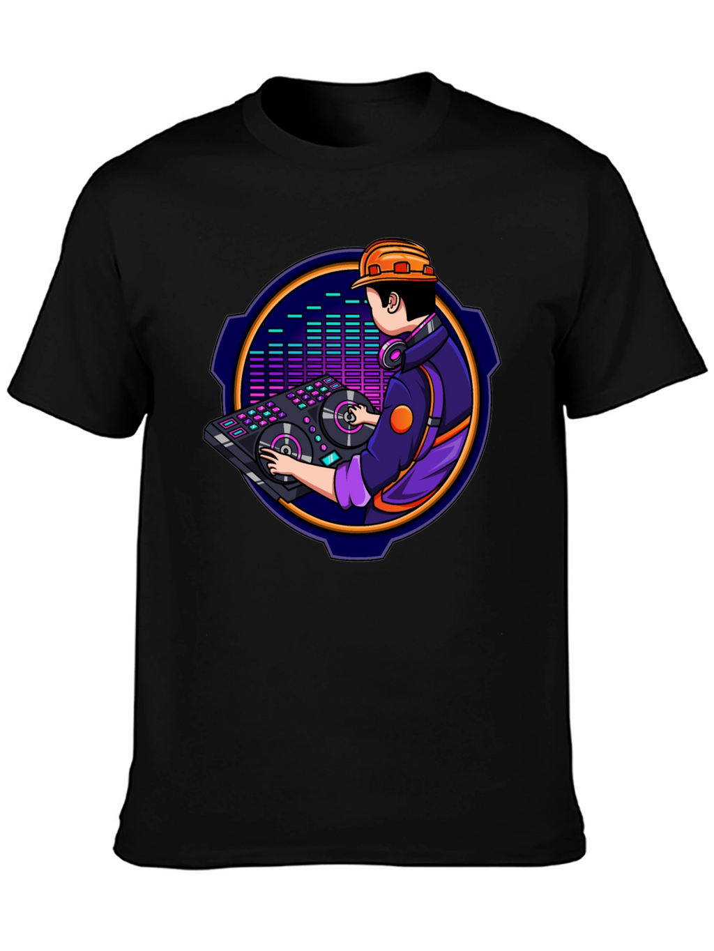 DJ Construction Worker Graphic Tee
