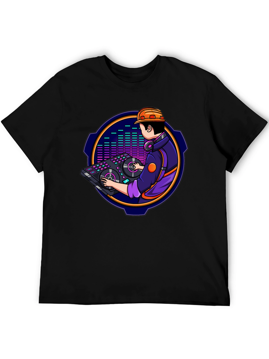 DJ Construction Worker Graphic Tee