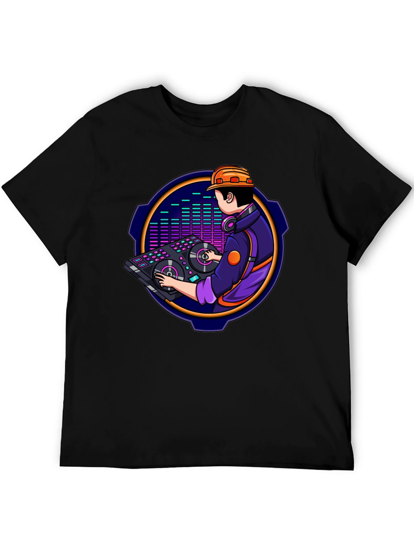 DJ Construction Worker Graphic Tee