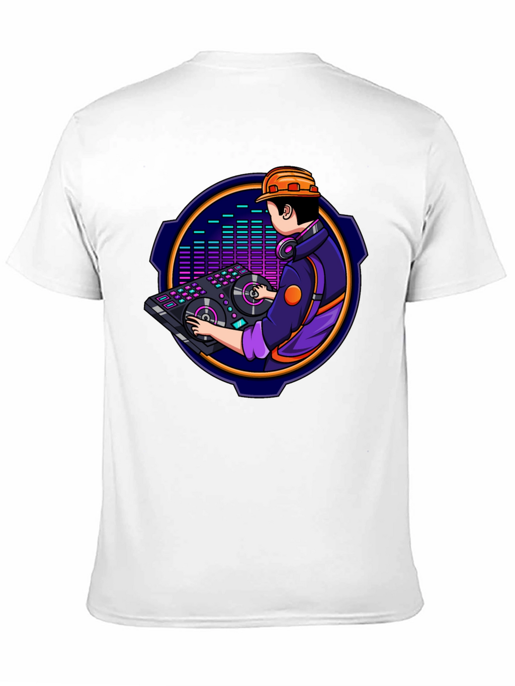 DJ Construction Worker Graphic Tee