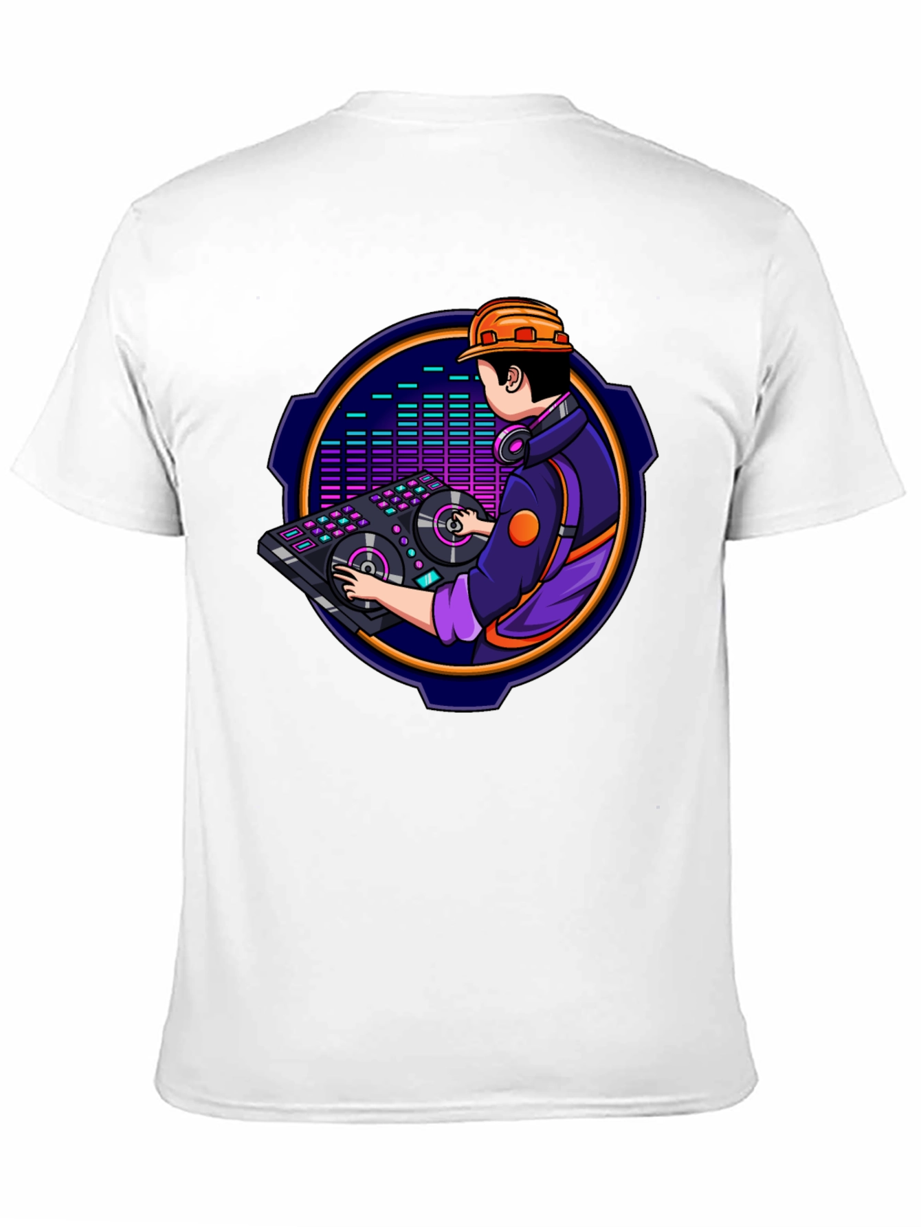 DJ Construction Worker Graphic Tee