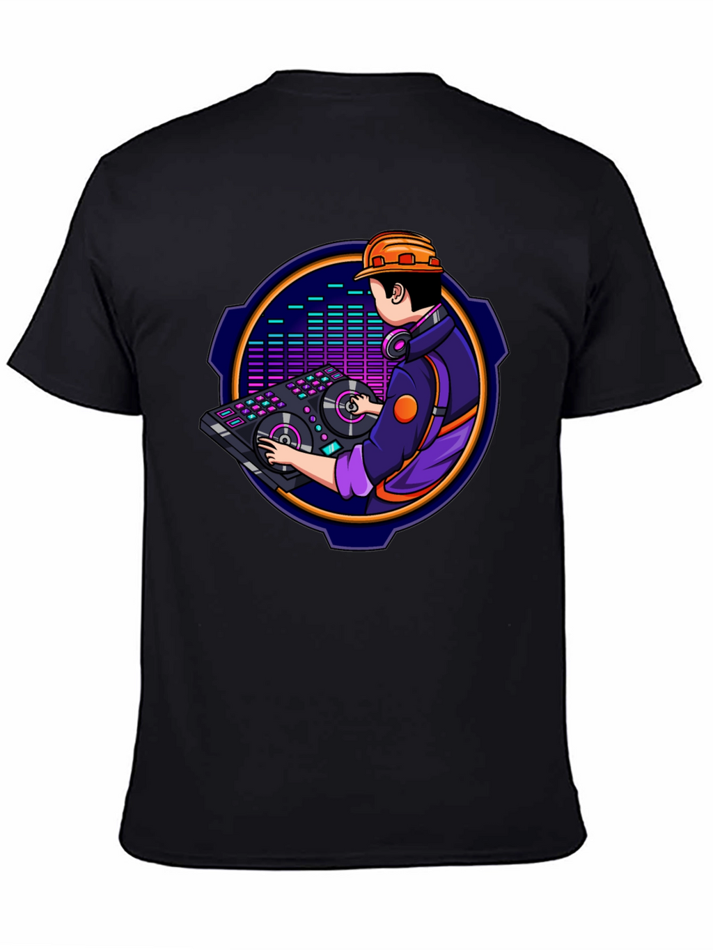 DJ Construction Worker Graphic Tee
