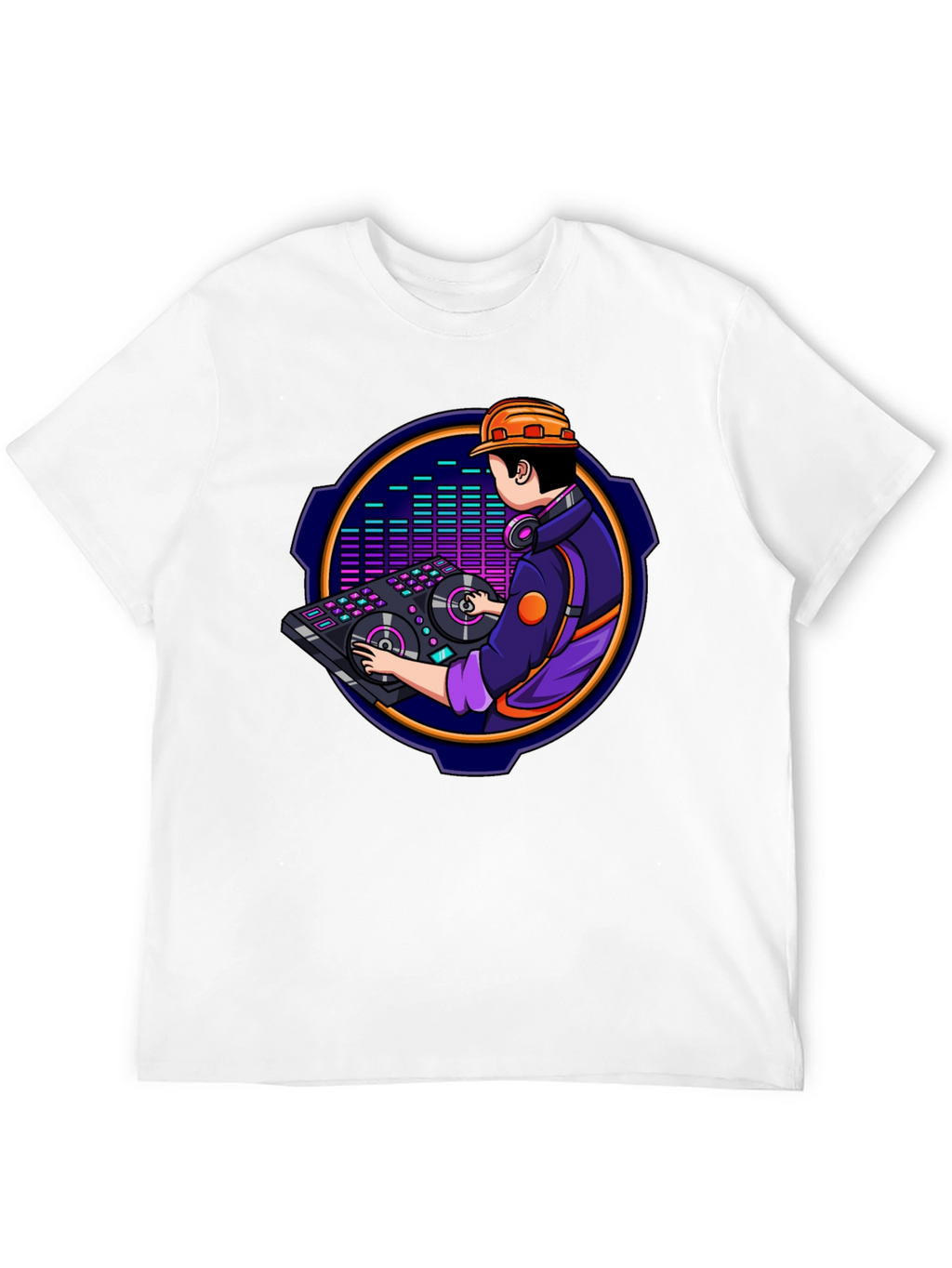 DJ Construction Worker Graphic Tee