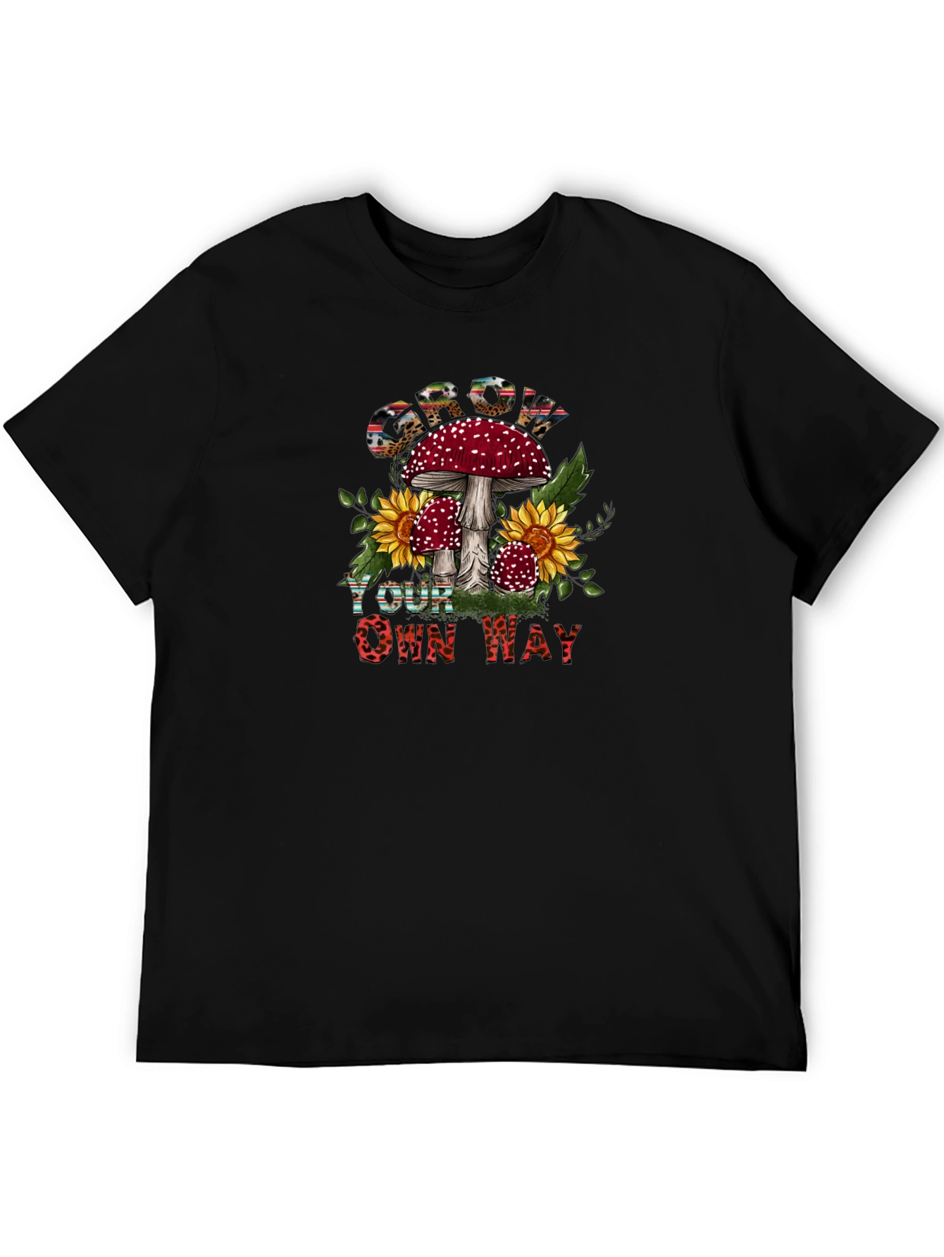 Mushroom Sunflower Graphic Tee