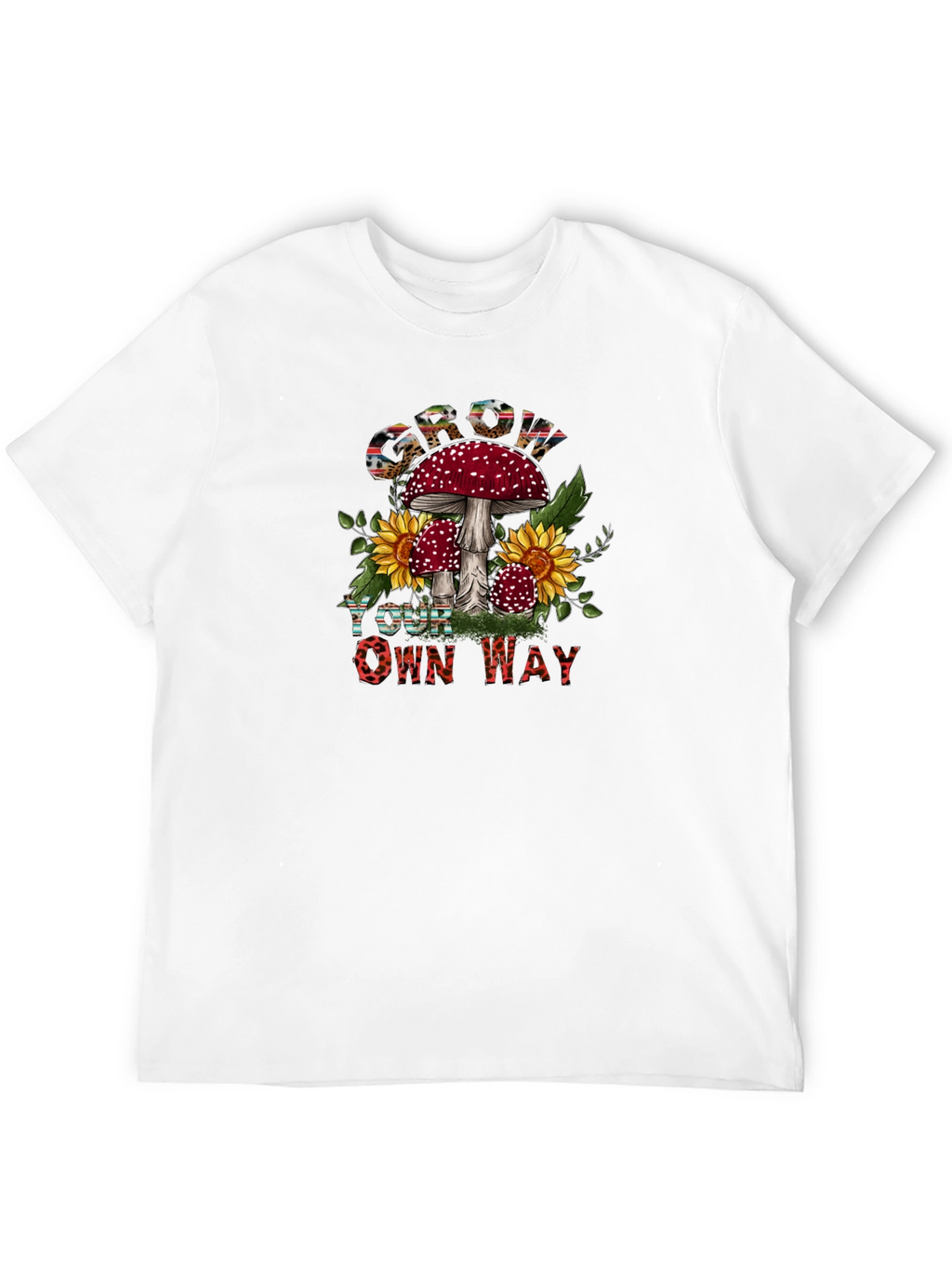Mushroom Sunflower Graphic Tee