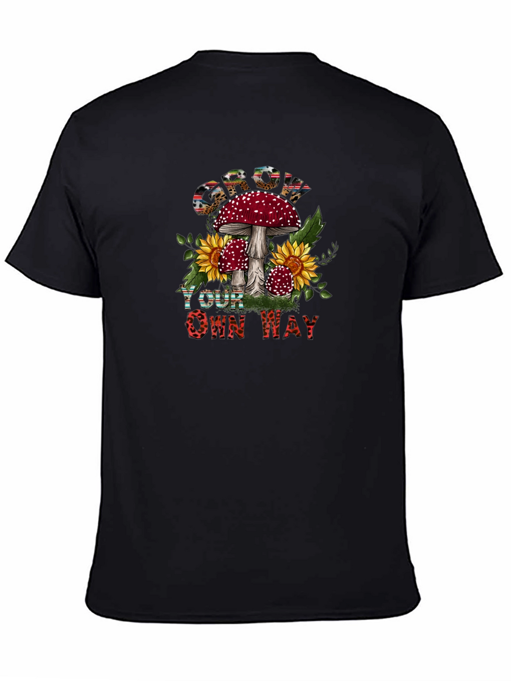 Mushroom Sunflower Graphic Tee