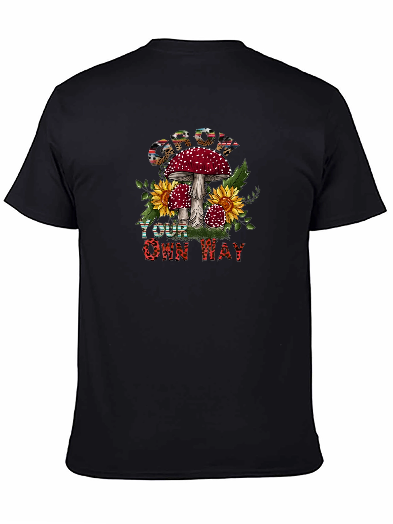 Mushroom Sunflower Graphic Tee