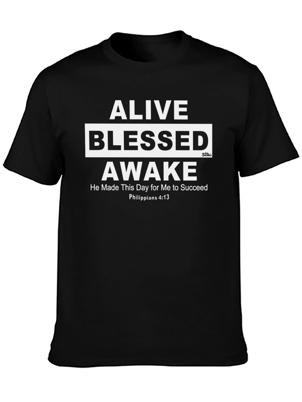 Alive Blessed Awake Inspirational Graphic Tee