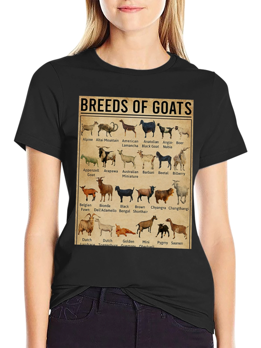 Breeds of Goats T-Shirt - Farm Animal Lover Tee