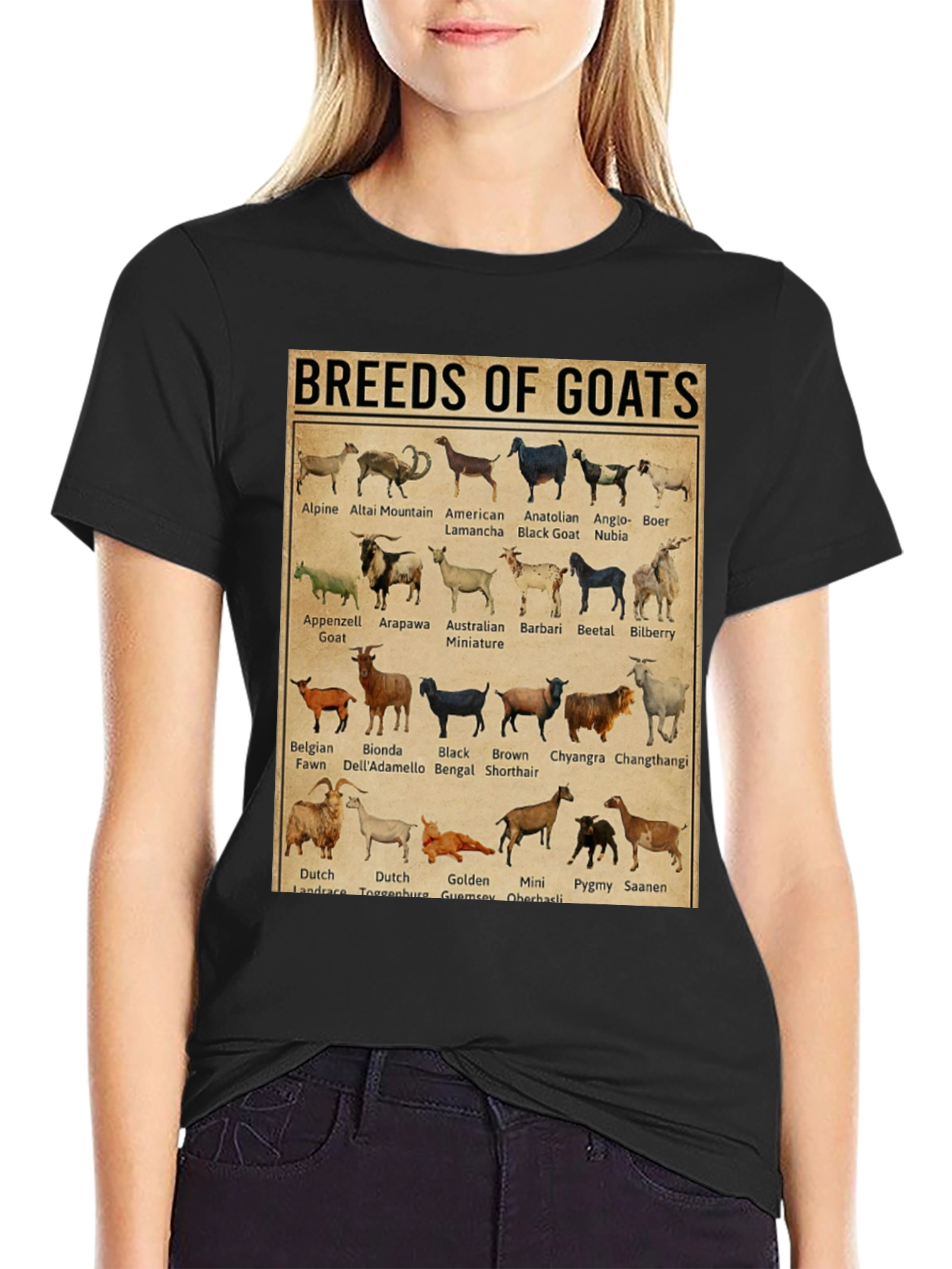 Breeds of Goats T-Shirt - Farm Animal Lover Tee