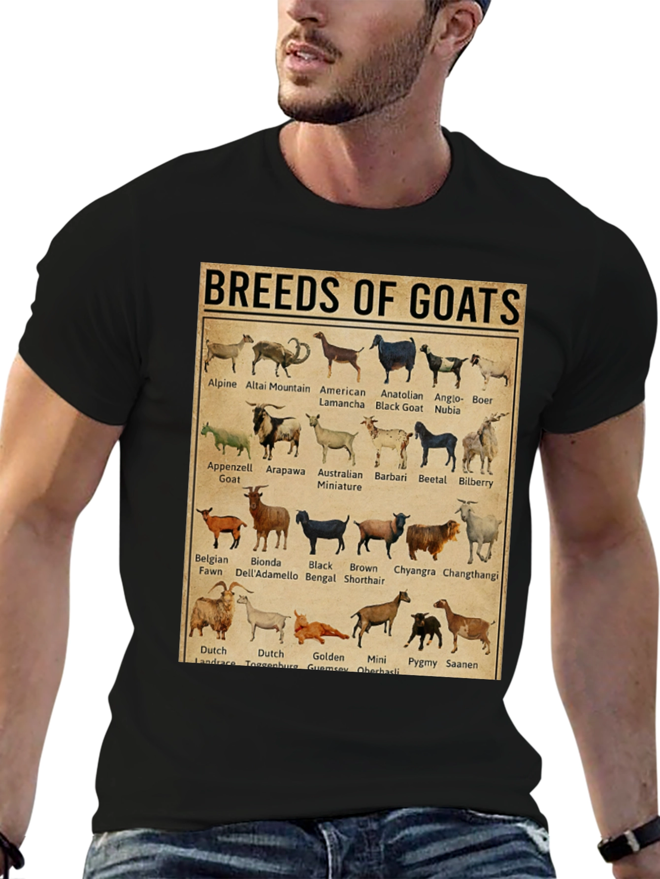 Breeds of Goats T-Shirt - Farm Animal Lover Tee