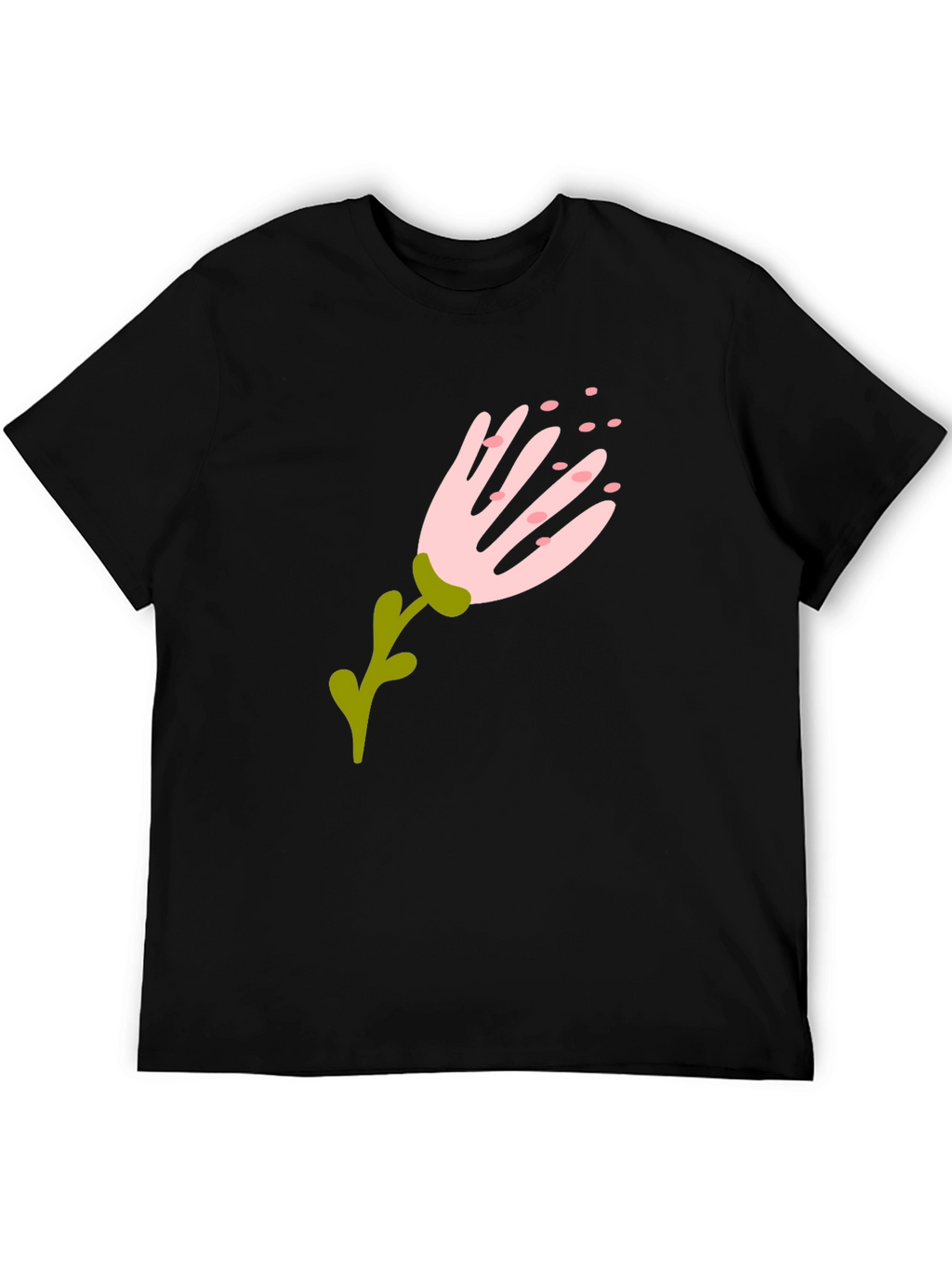 Floral Graphic Black T-Shirt