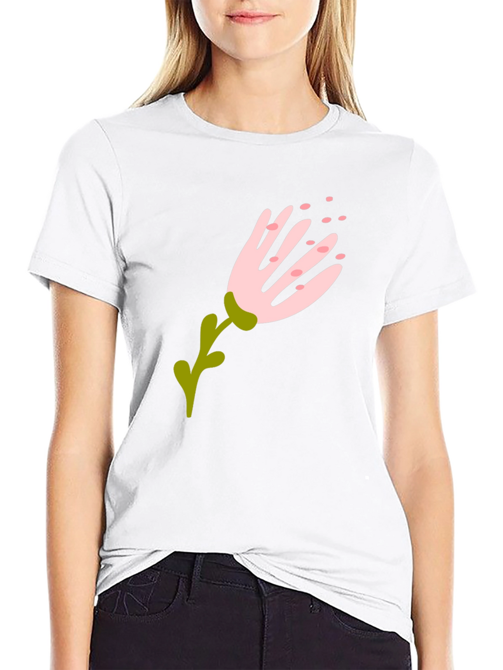 Floral Graphic Black T-Shirt