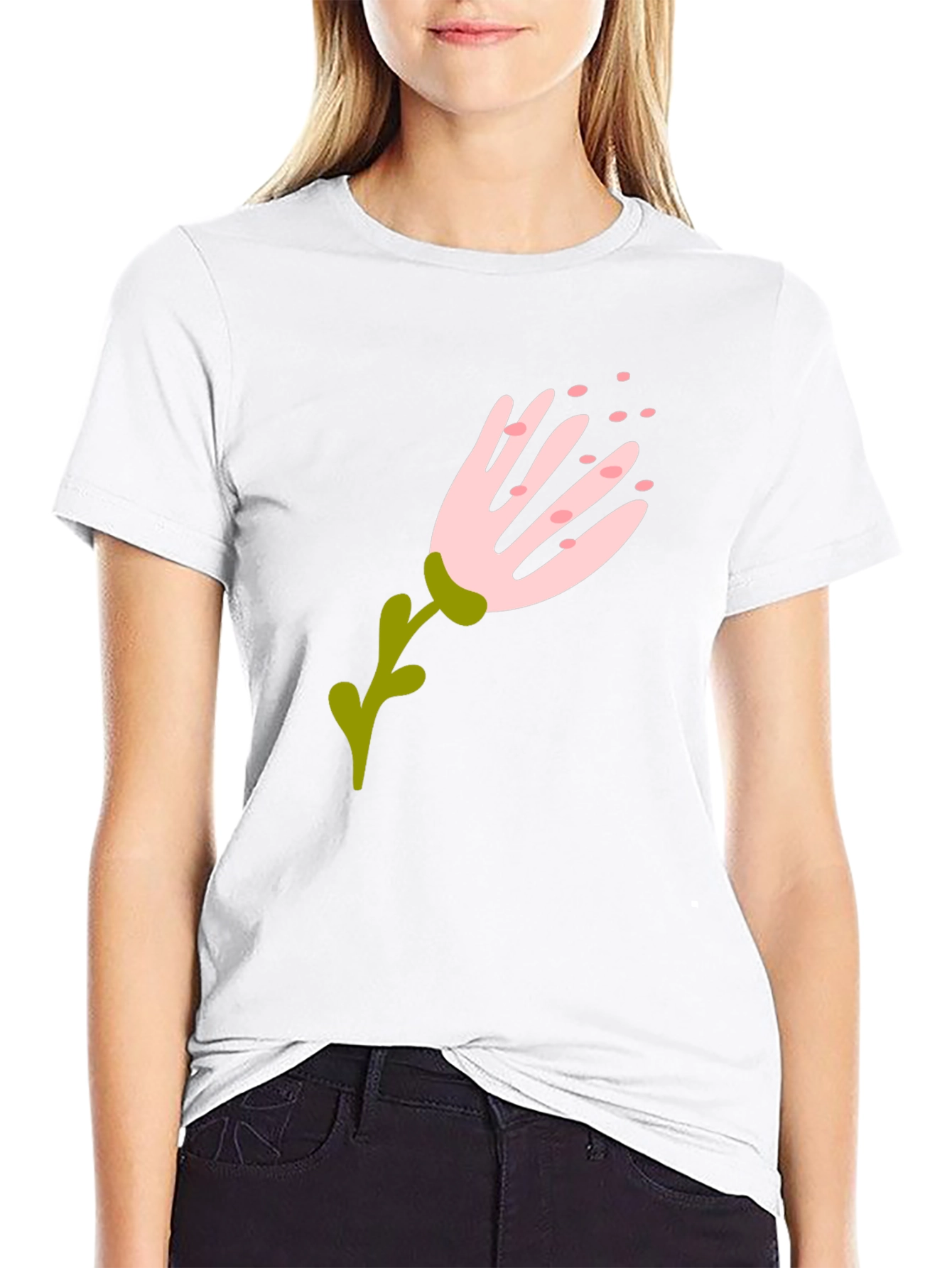 Floral Graphic Black T-Shirt