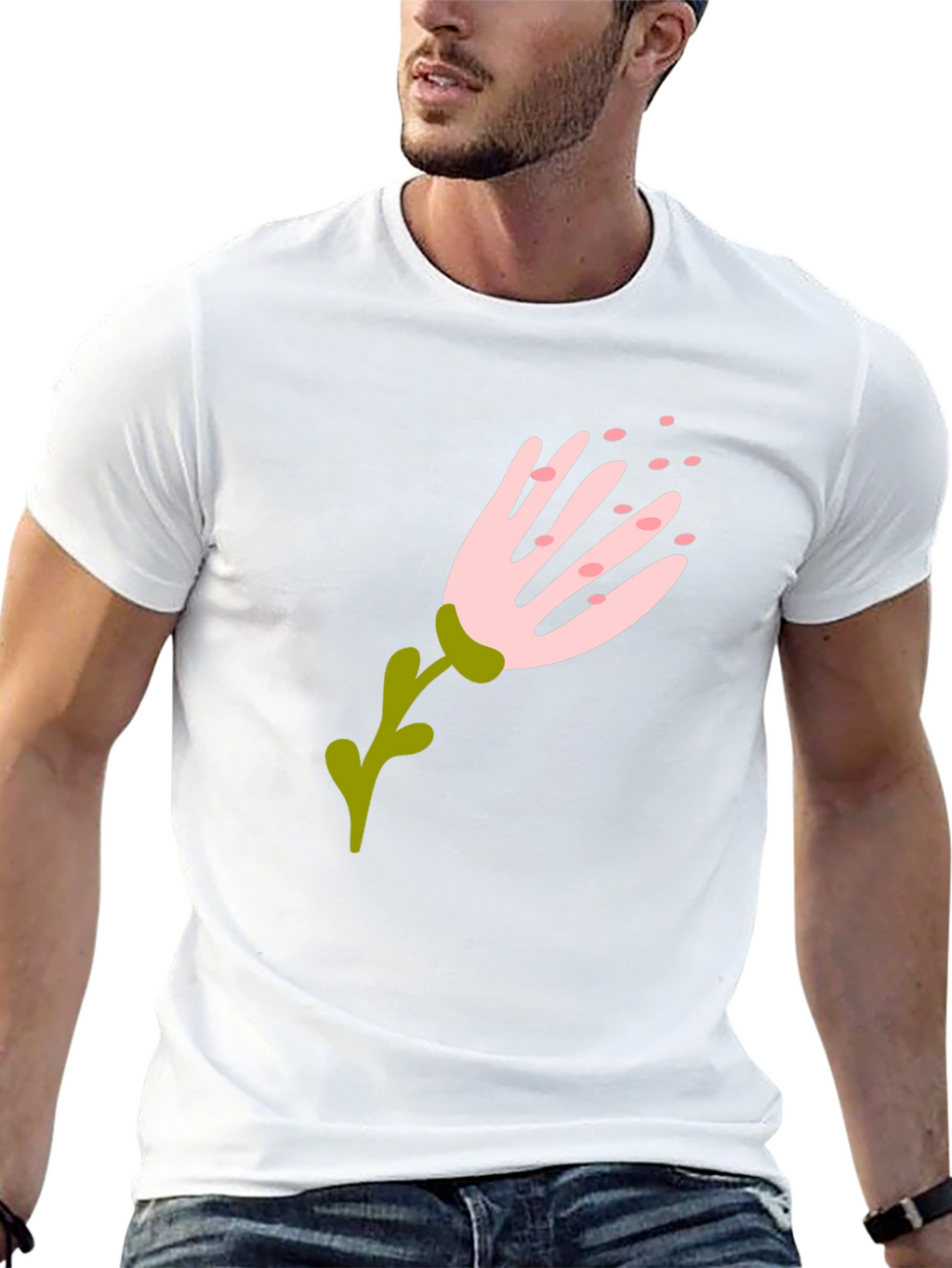 Floral Graphic Black T-Shirt