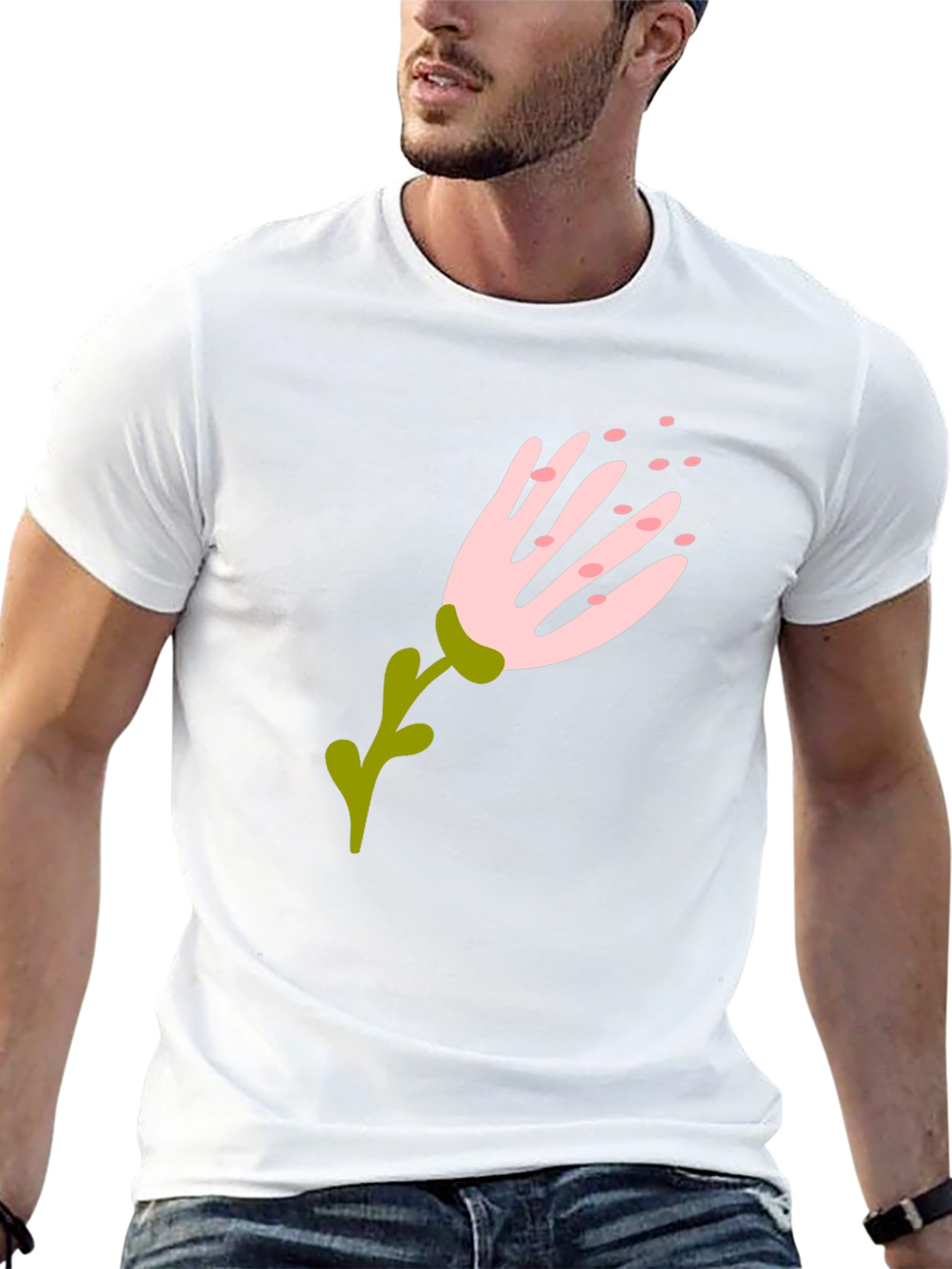 Floral Graphic Black T-Shirt