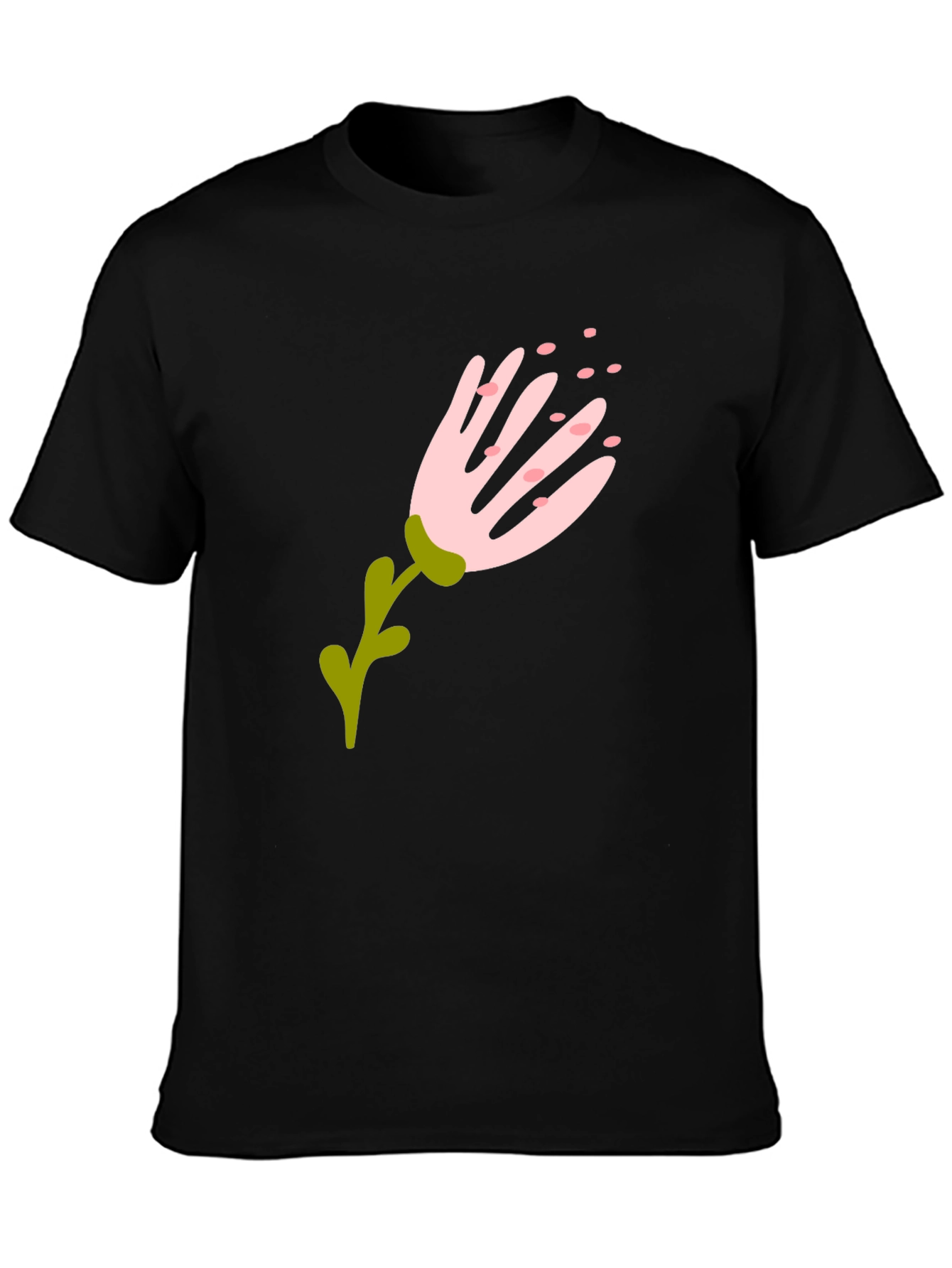 Floral Graphic Black T-Shirt