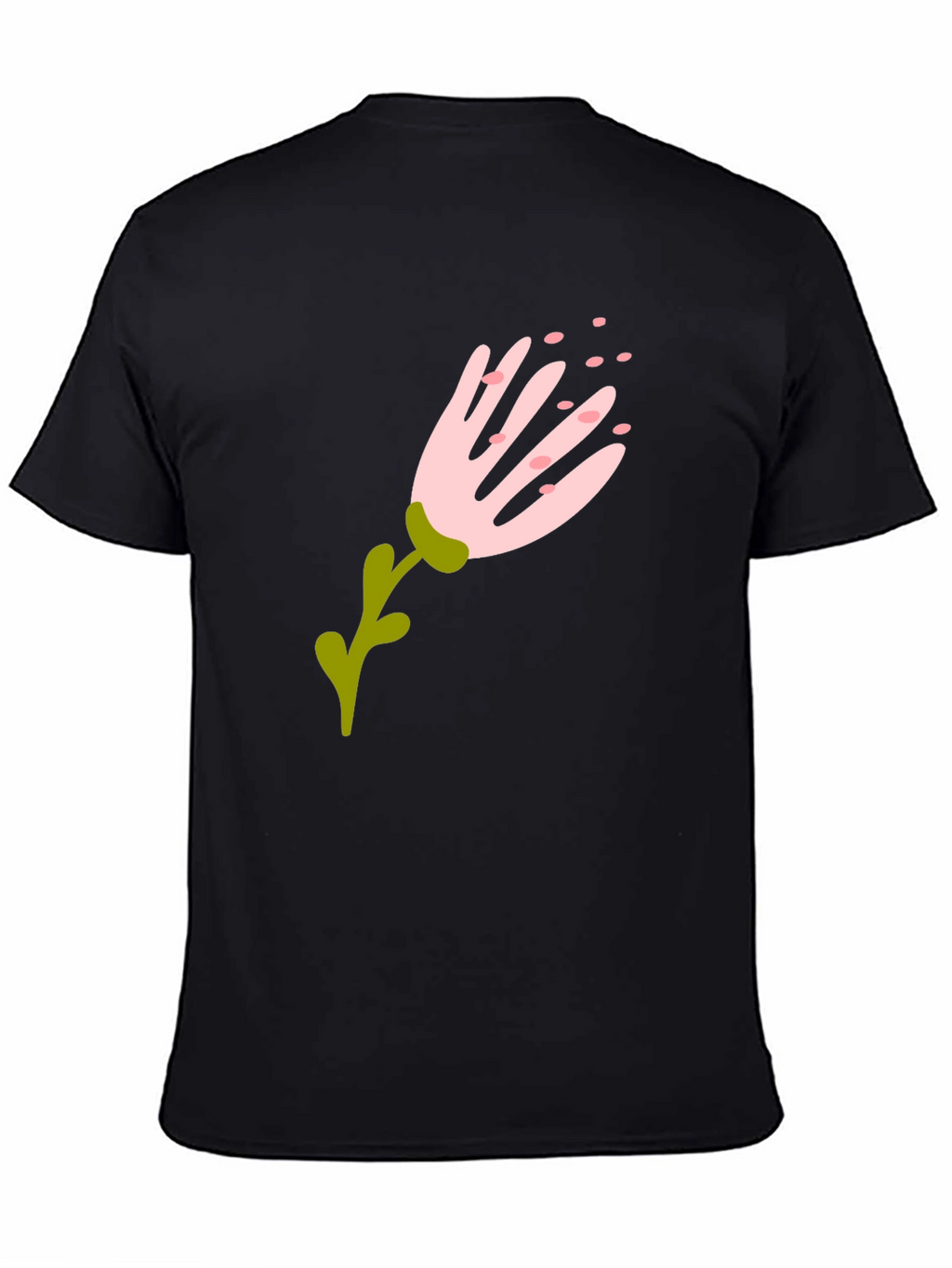 Floral Graphic Black T-Shirt