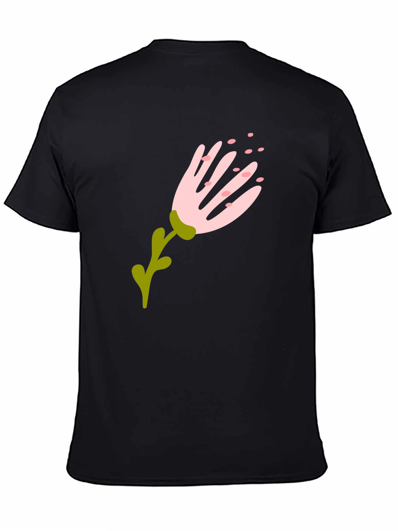 Floral Graphic Black T-Shirt
