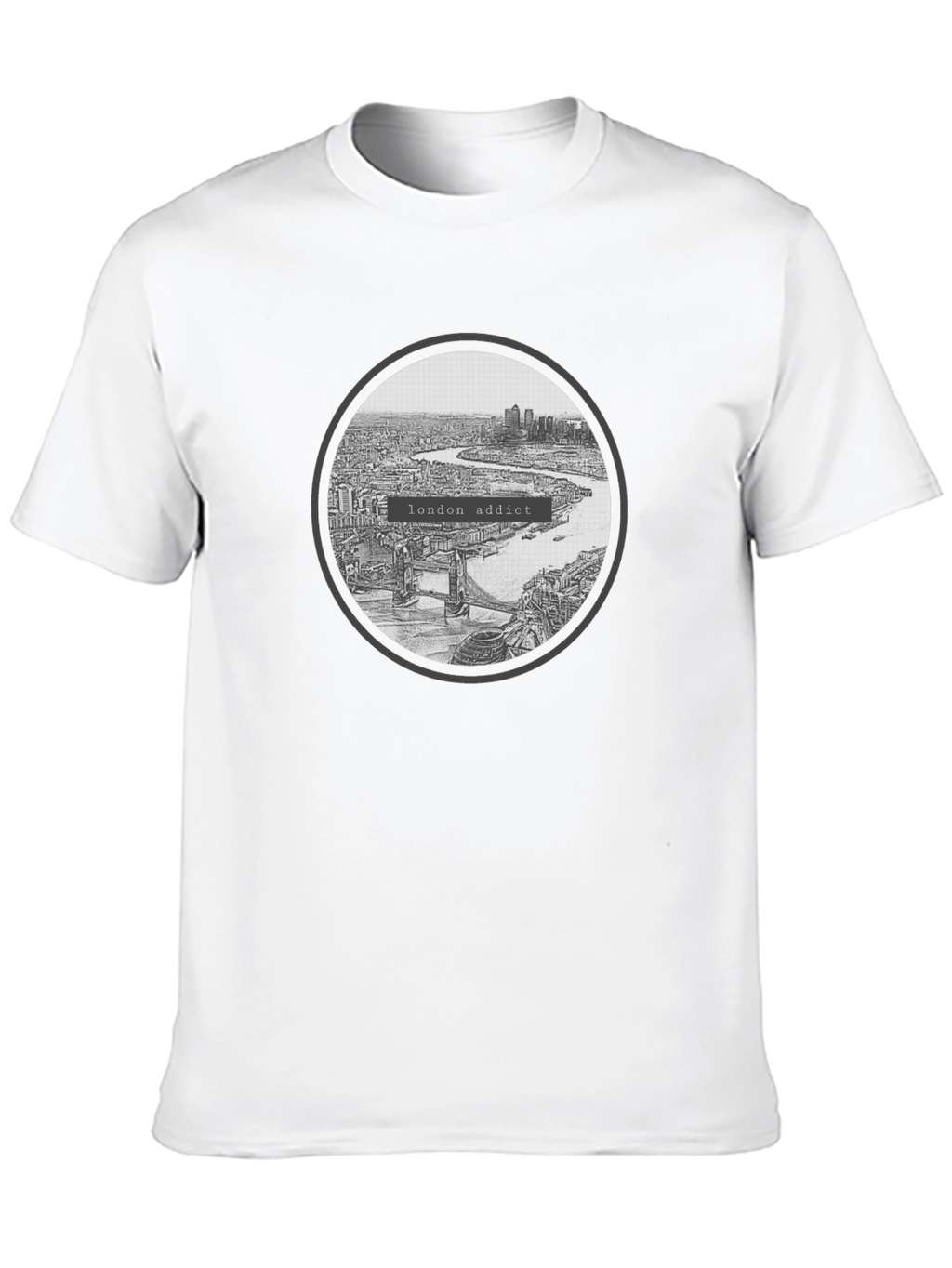 London Addict Graphic Tee - Black Crew Neck T-Shirt