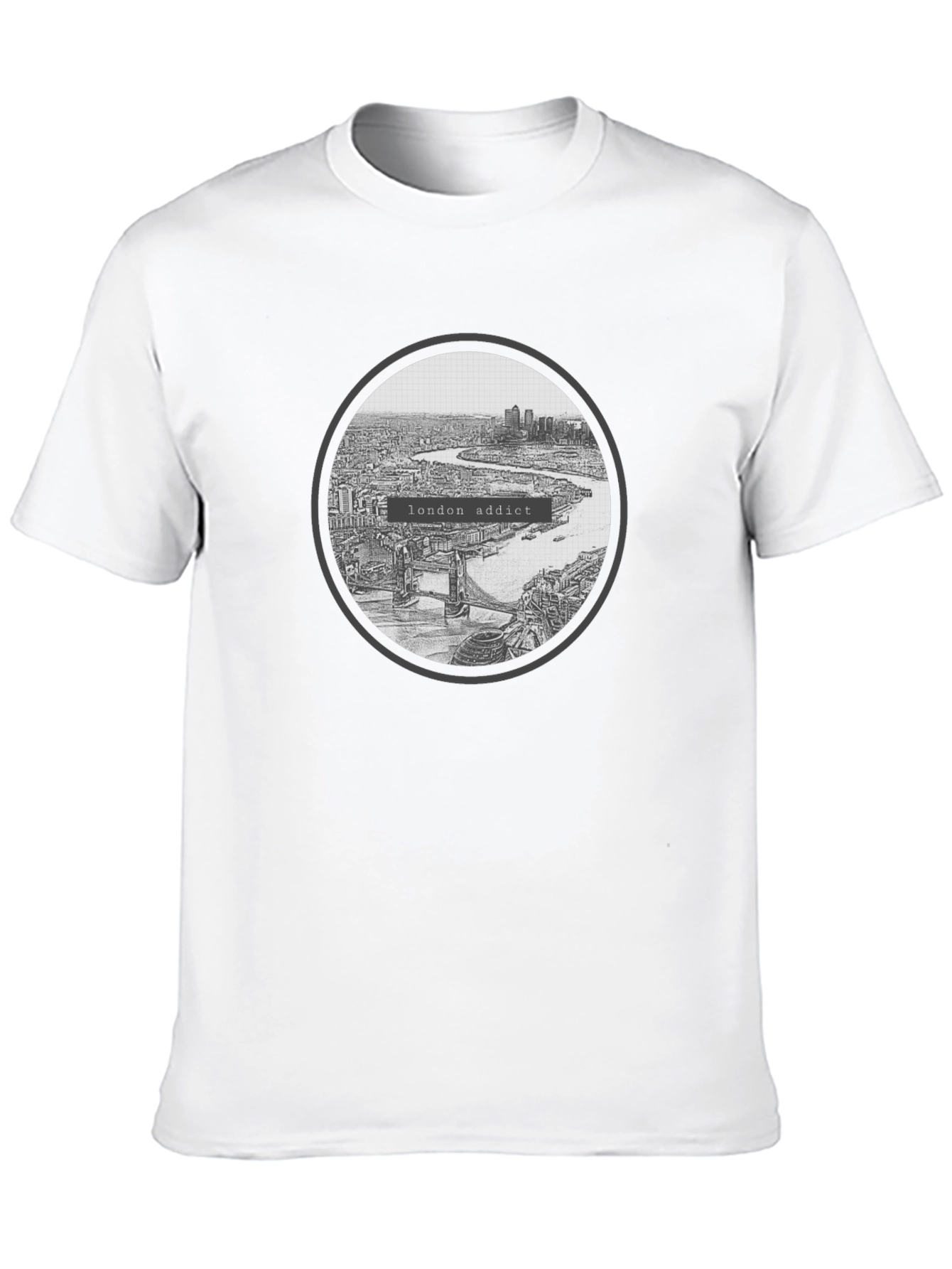 London Addict Graphic Tee - Black Crew Neck T-Shirt
