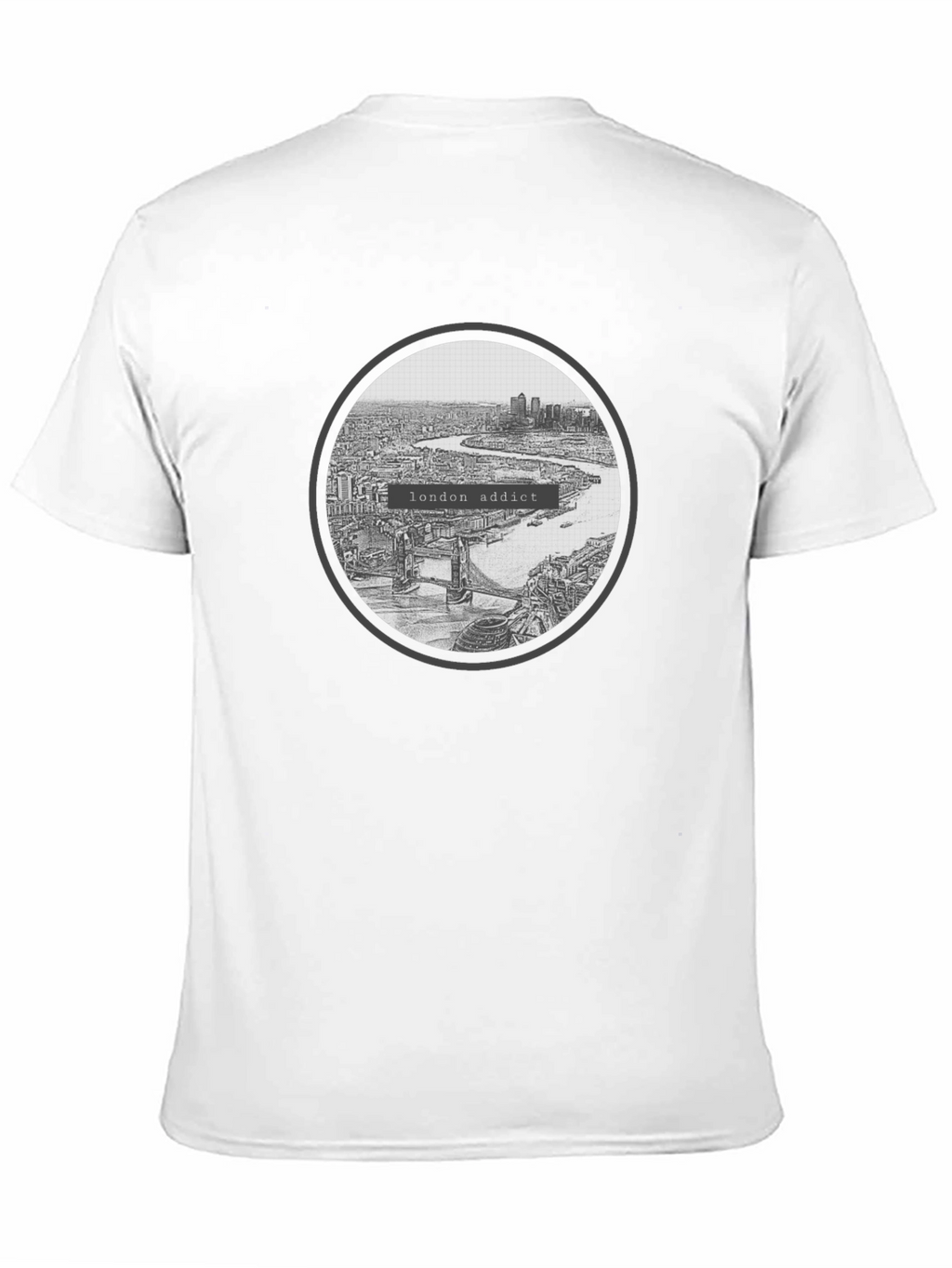 London Addict Graphic Tee - Black Crew Neck T-Shirt