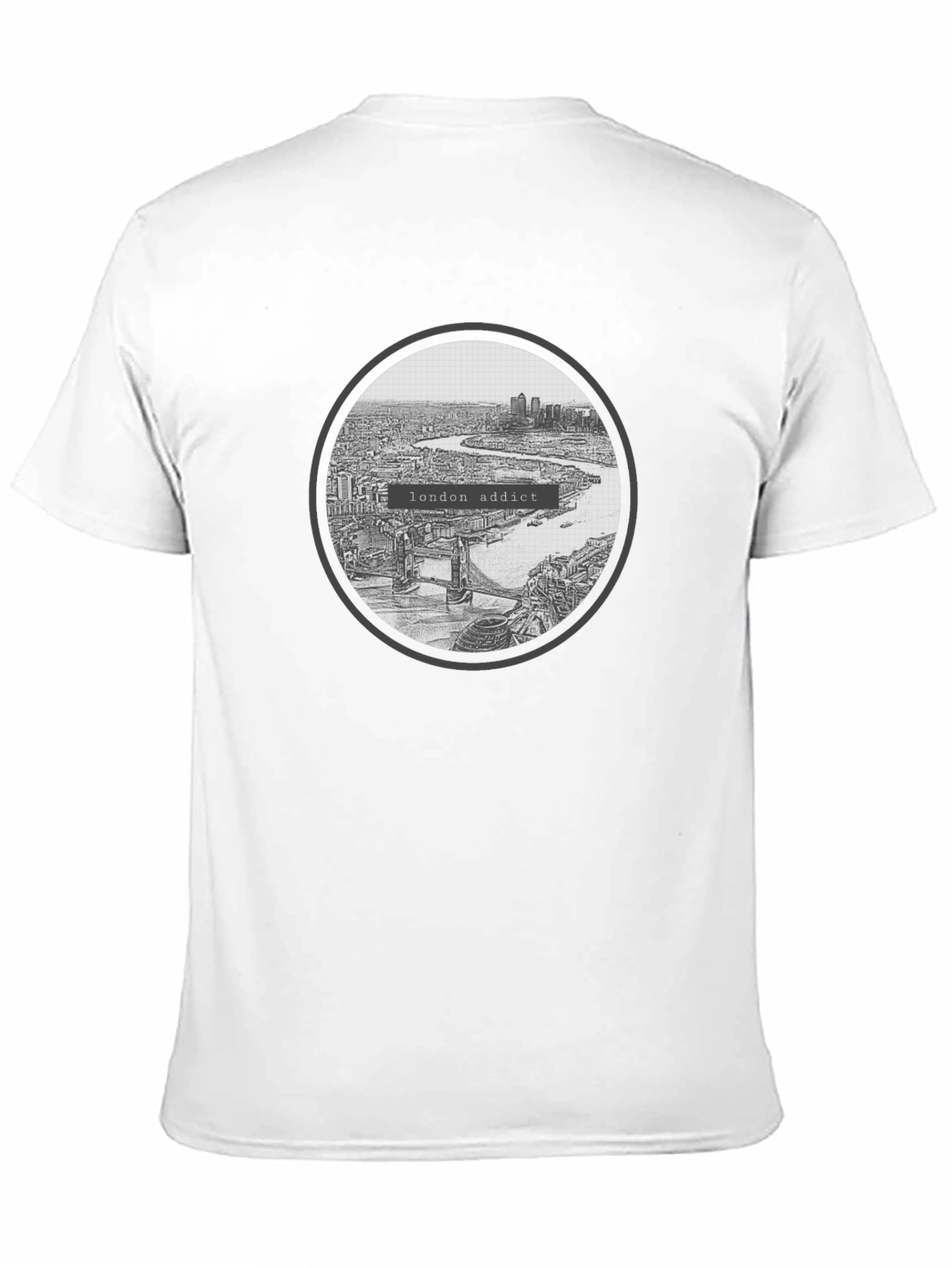 London Addict Graphic Tee - Black Crew Neck T-Shirt
