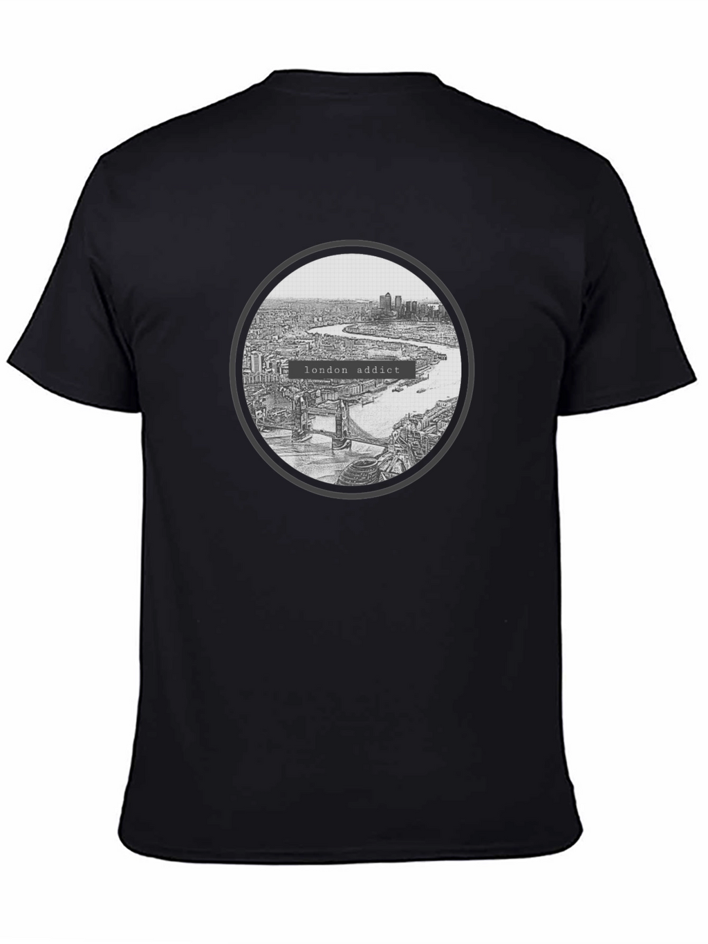 London Addict Graphic Tee - Black Crew Neck T-Shirt
