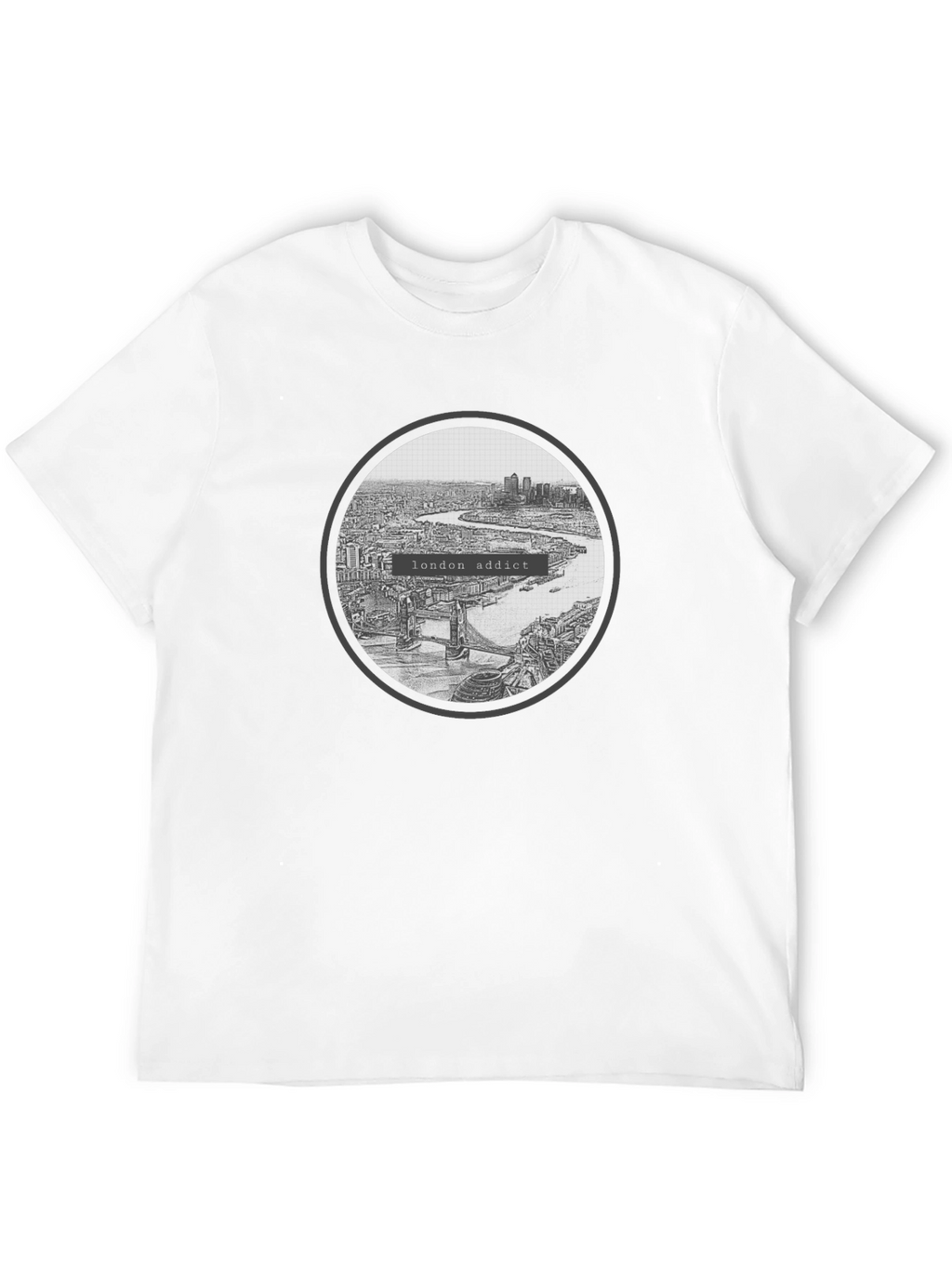 London Addict Graphic Tee - Black Crew Neck T-Shirt