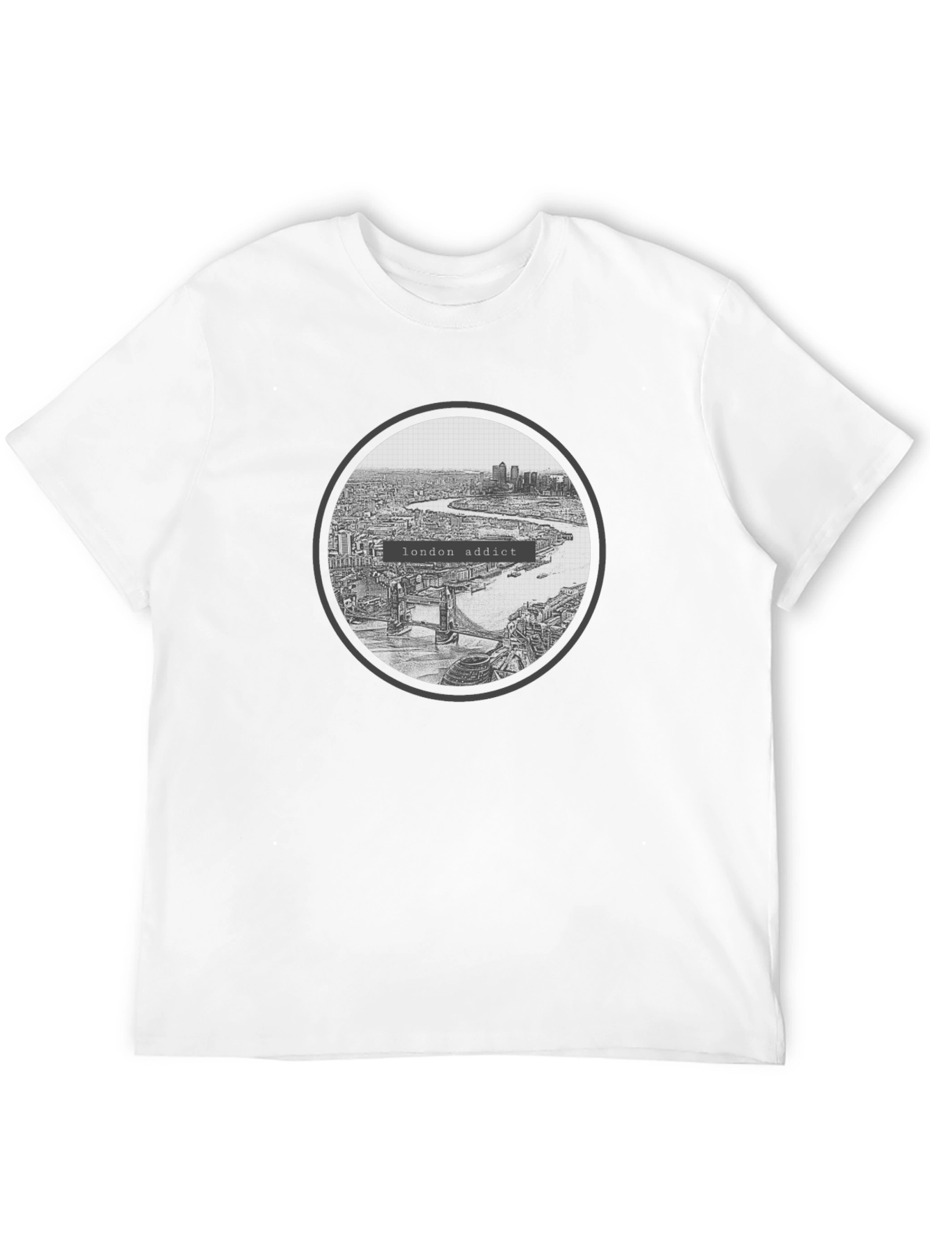 London Addict Graphic Tee - Black Crew Neck T-Shirt