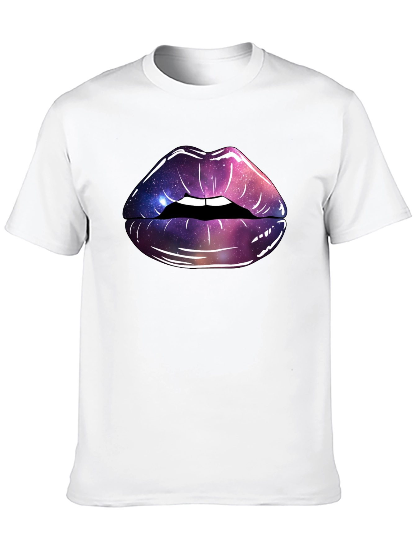 Galaxy Lips Graphic Tee - Black Unisex T-Shirt