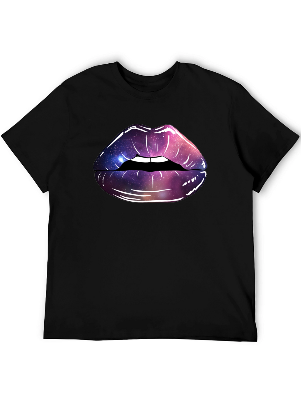 Galaxy Lips Graphic Tee - Black Unisex T-Shirt